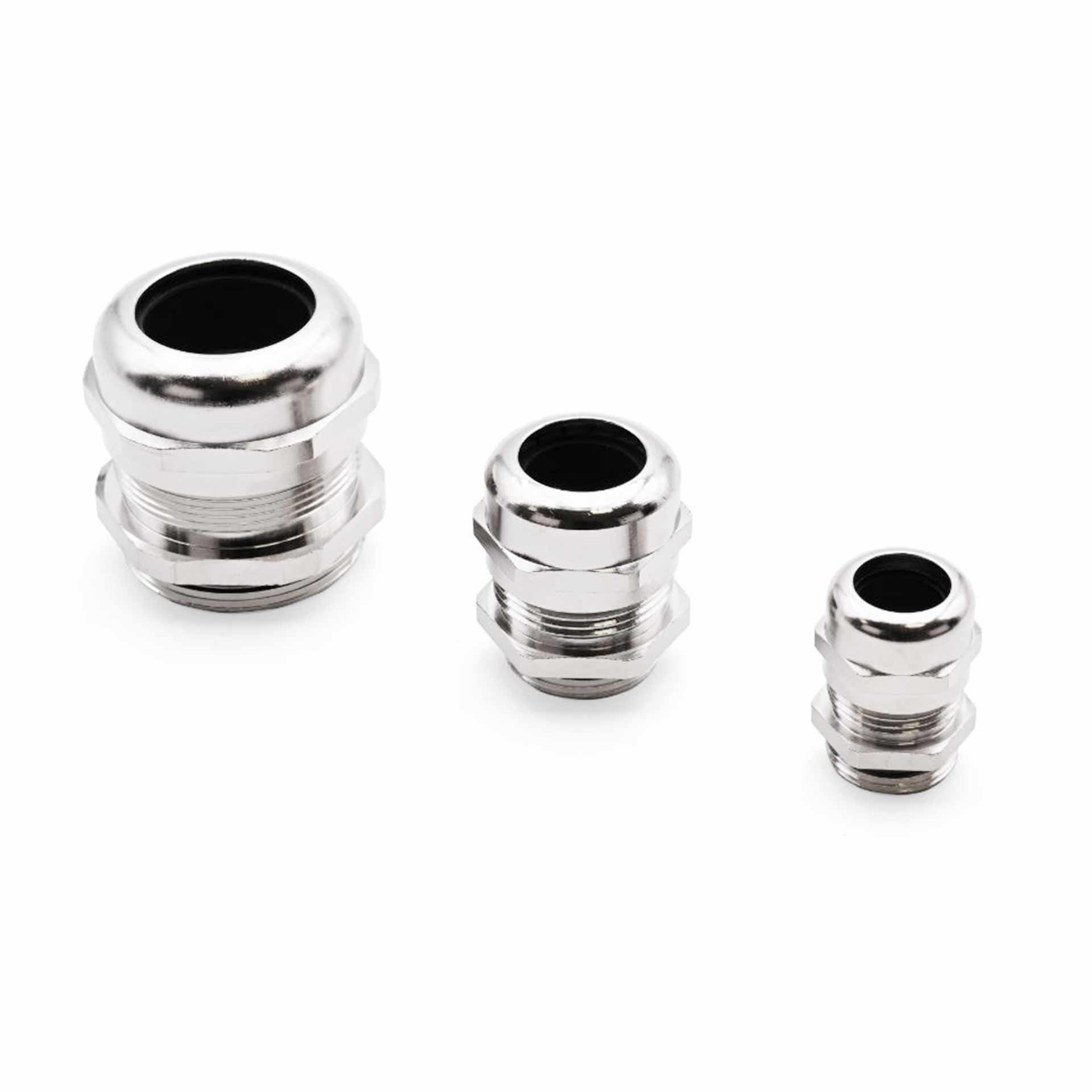 Cable gland Maxibrass M32, nickel-plated brass, EMC-safe for cables with shielding, KB:15-21mm