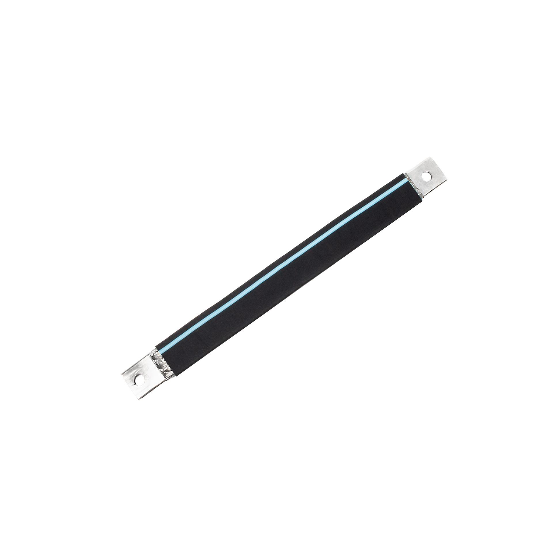 Insulated connection lug made of tinned copper braid "L:730mm" 240mm², 630A, M10 & M12, halogen-free