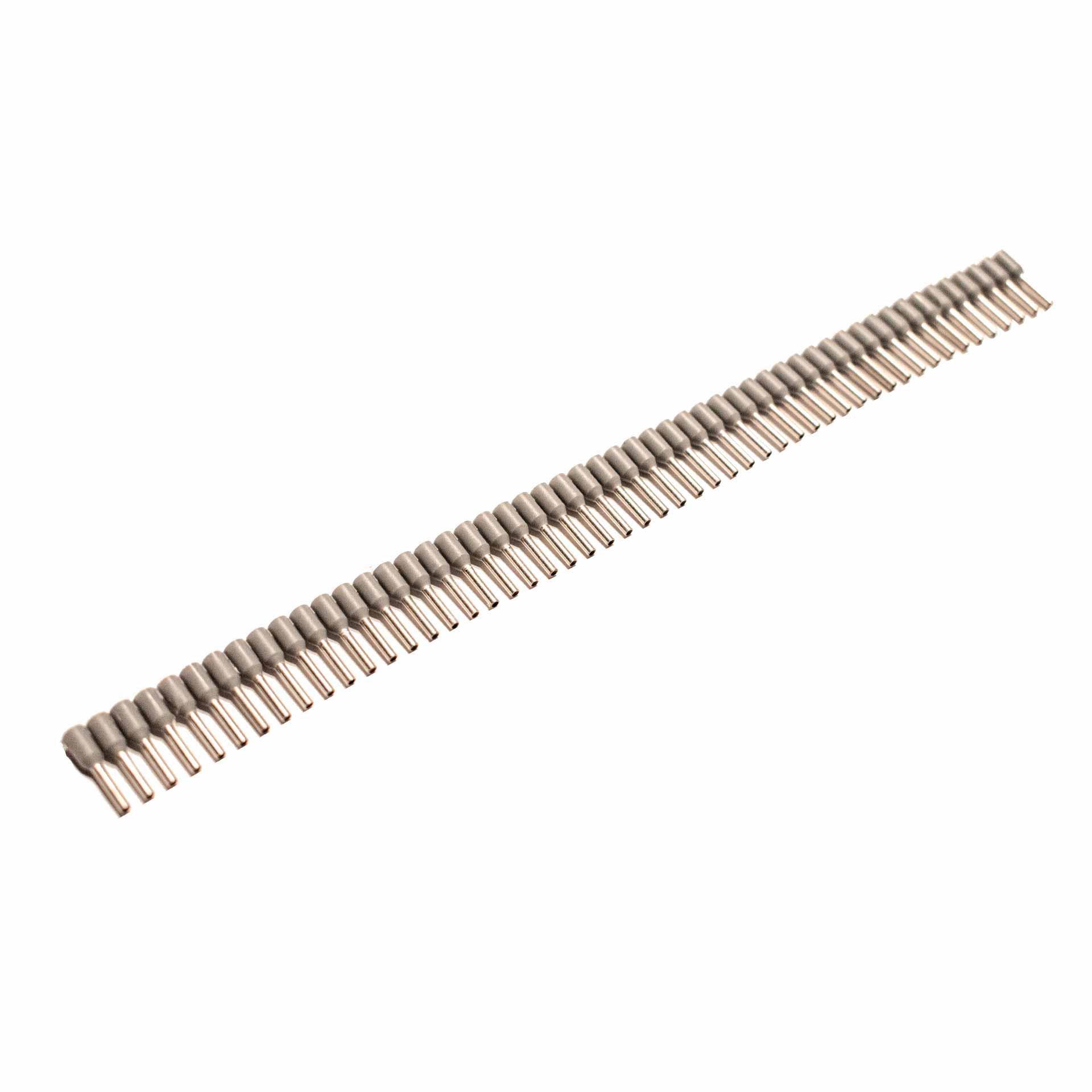 Isolierte Aderendhülsen (DIN) in Streifenform / grau / 0.75mm² / 8mm