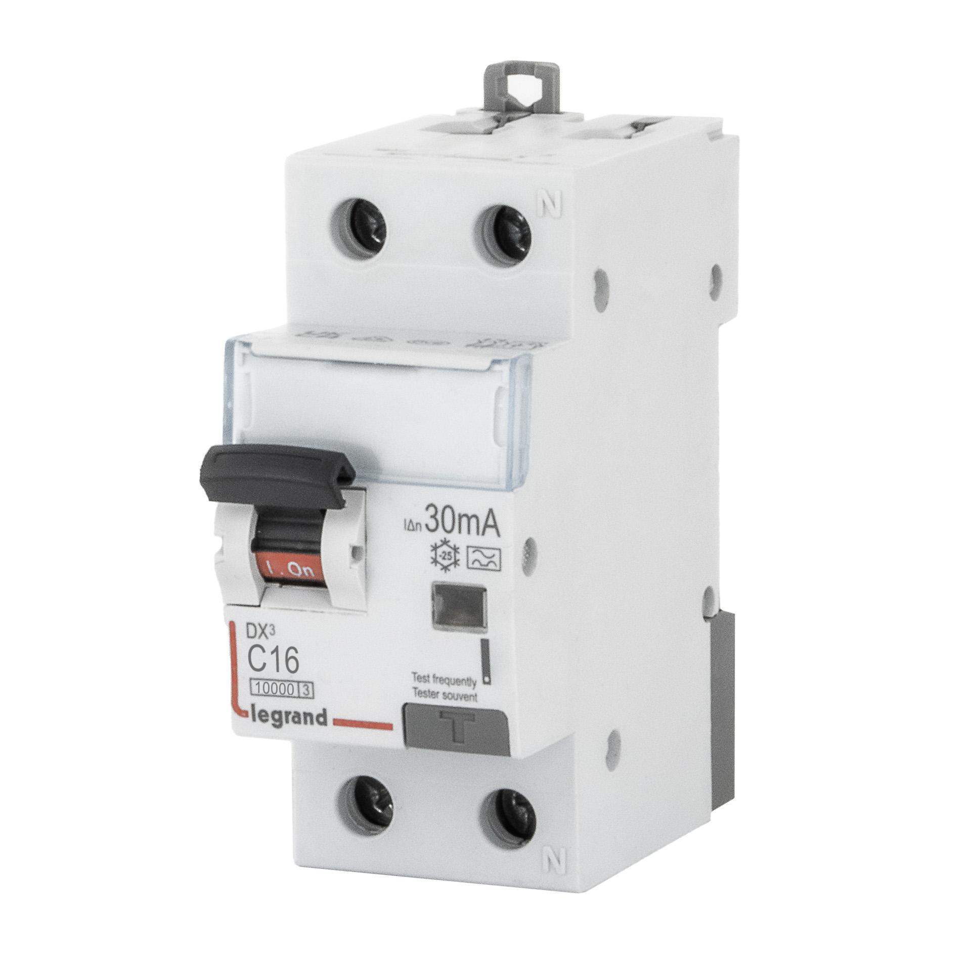 FI/LS standard 1PN, caratteristica C / 16A (0,03A), tipo A, 10kA *