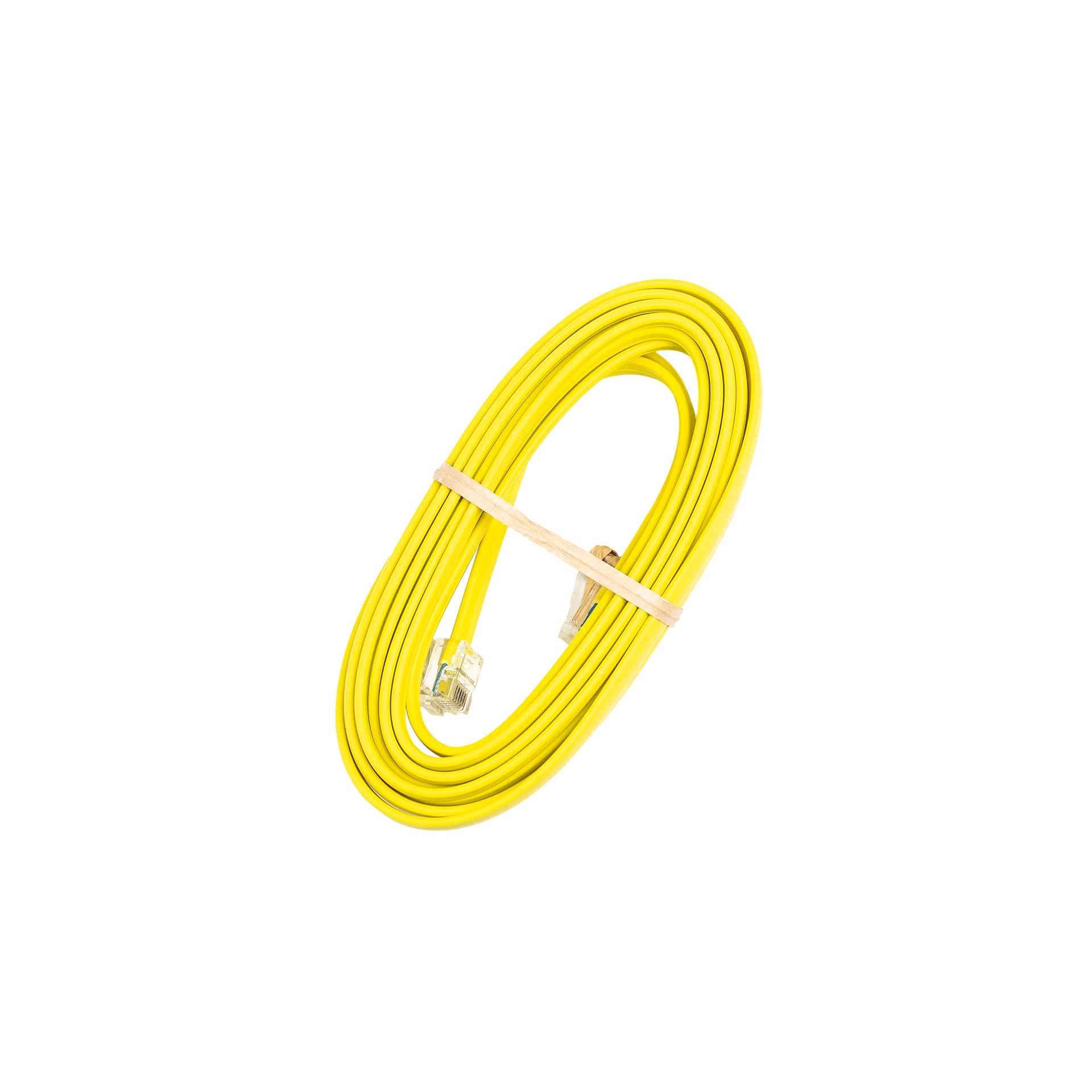 Signalkabel / Datenkabel RJ12, 6P6C, 1'250 mm, CCA, LSZH gelb Signalkabel / Datenkabel RJ12, 6P6C, 1'250 mm, CCA, LSZH gelb