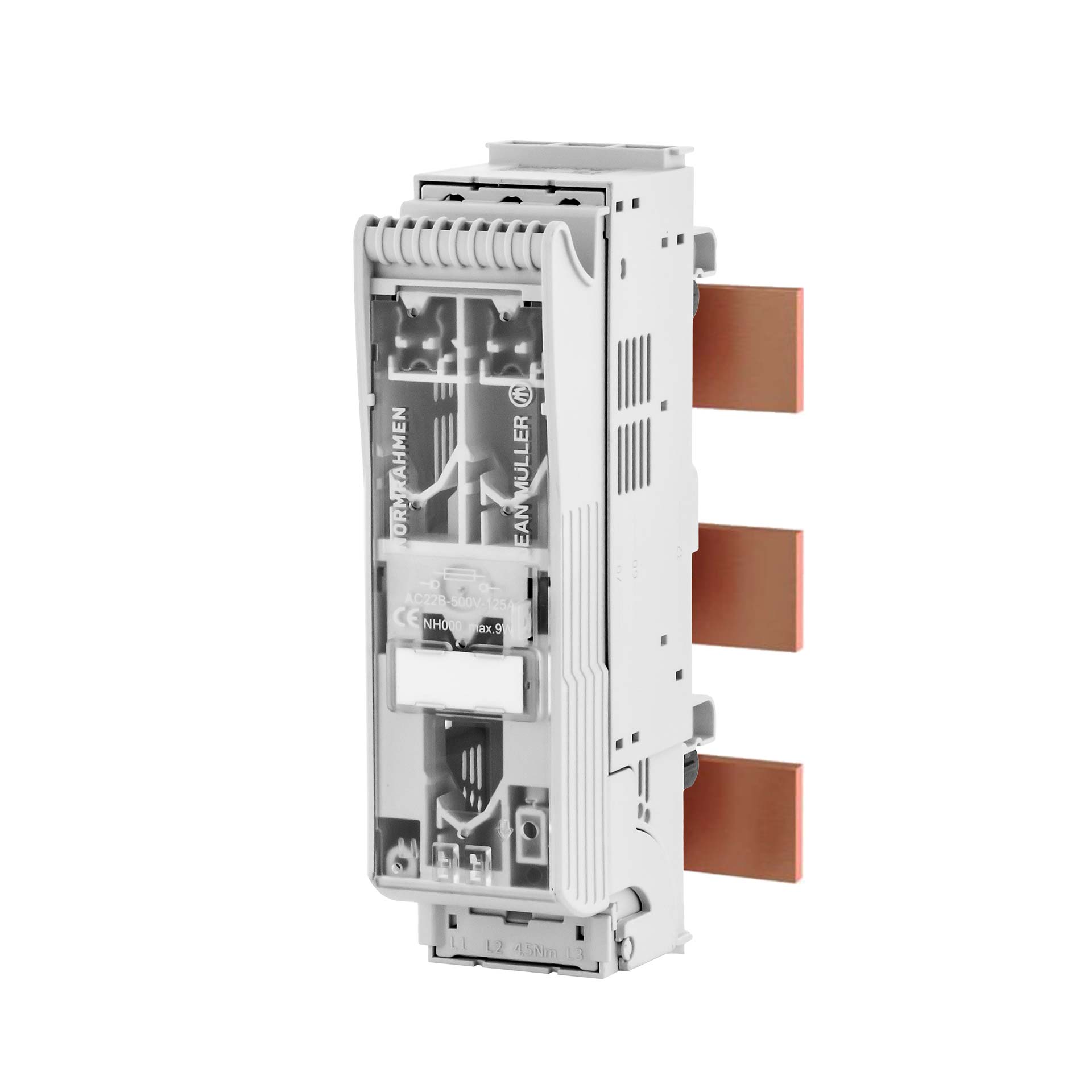 KETO Sectionneur HPC Gr.000, 3P, 60mm, bornes, 125A, Raccordement en haut, gris clair KETO Sectionneur HPC Gr.000, 3P, 60mm, bornes, 125A, Raccordement en haut, gris clair