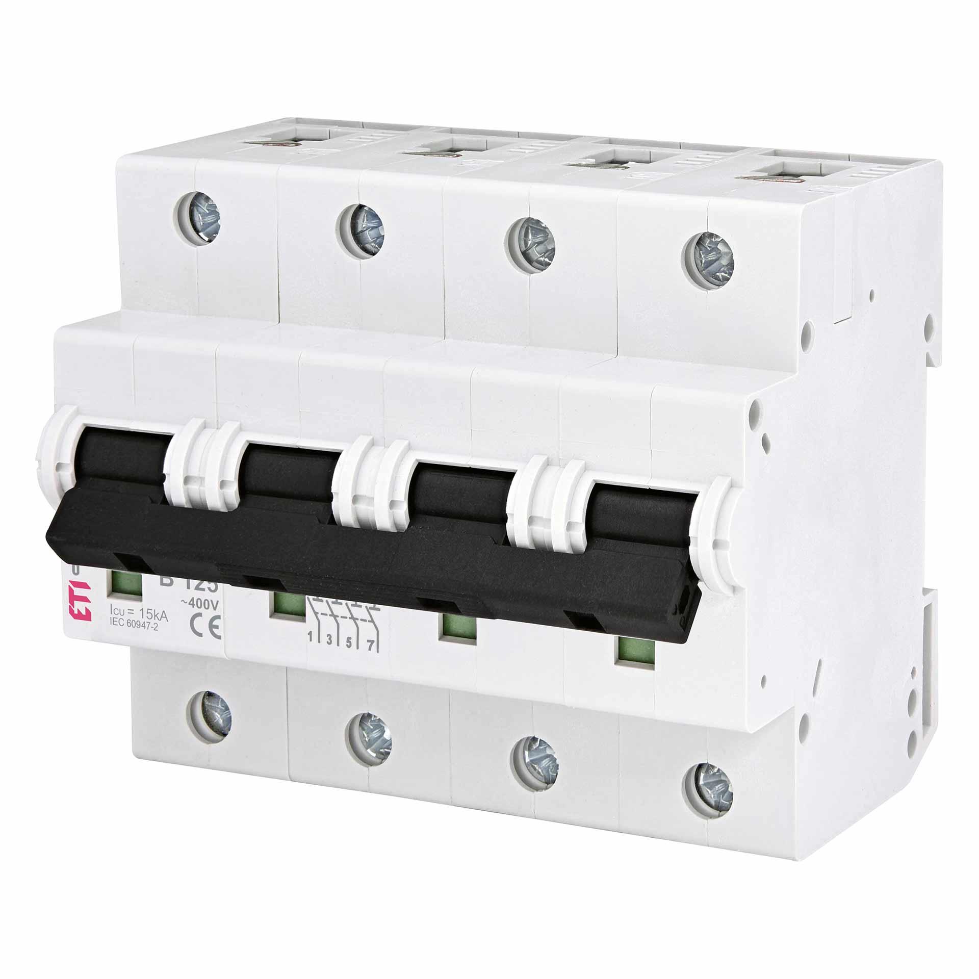 Miniature circuit-breaker, ETIMAT P10, 4-pole, characteristic C / 100A, 20kA