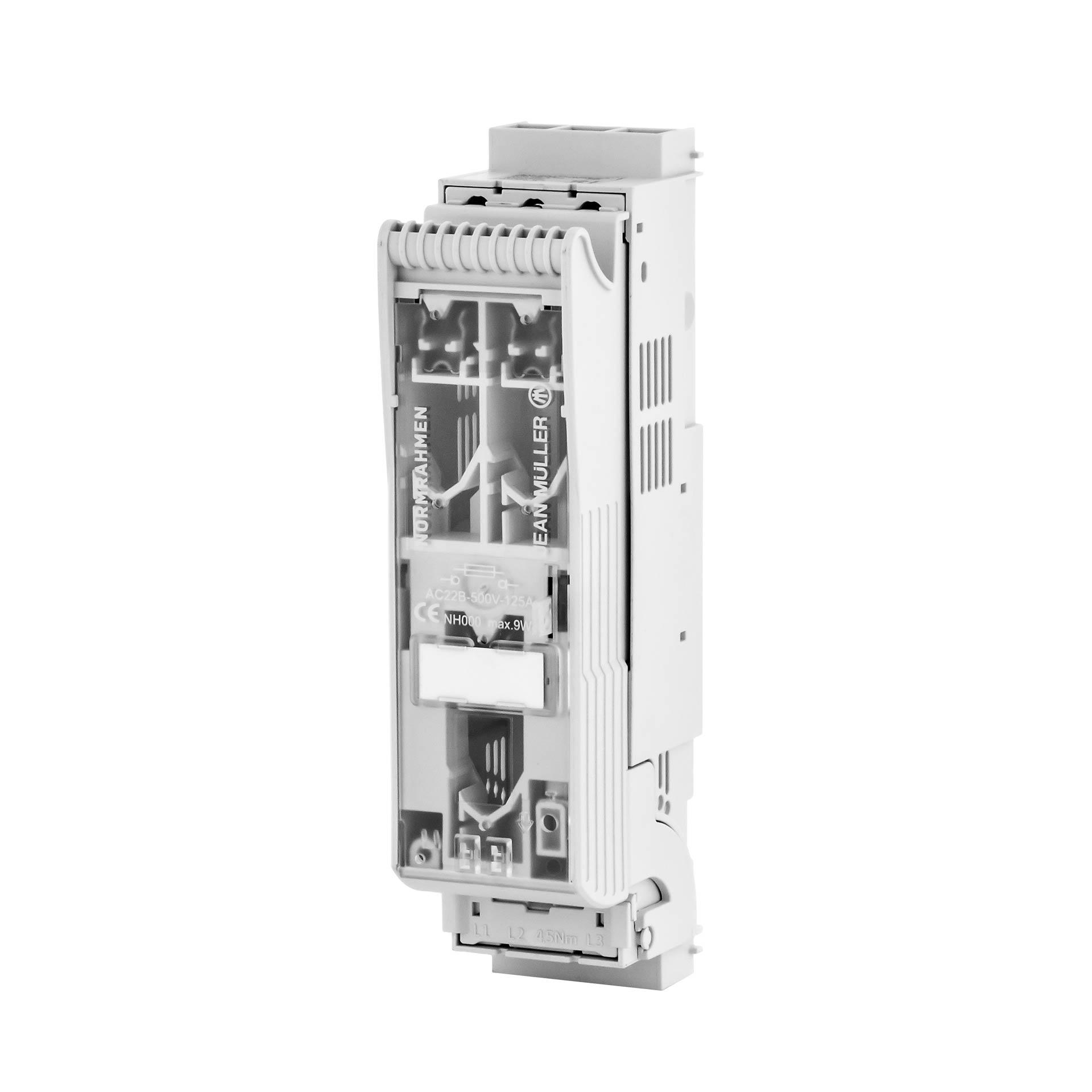 Sezionatore-fusibile KETO NH taglia 000,3P, F50, 125A, grigio chiaro (montaggio in superficie) Sezionatore-fusibile KETO NH taglia 000,3P, F50, 125A, grigio chiaro (montaggio in superficie)