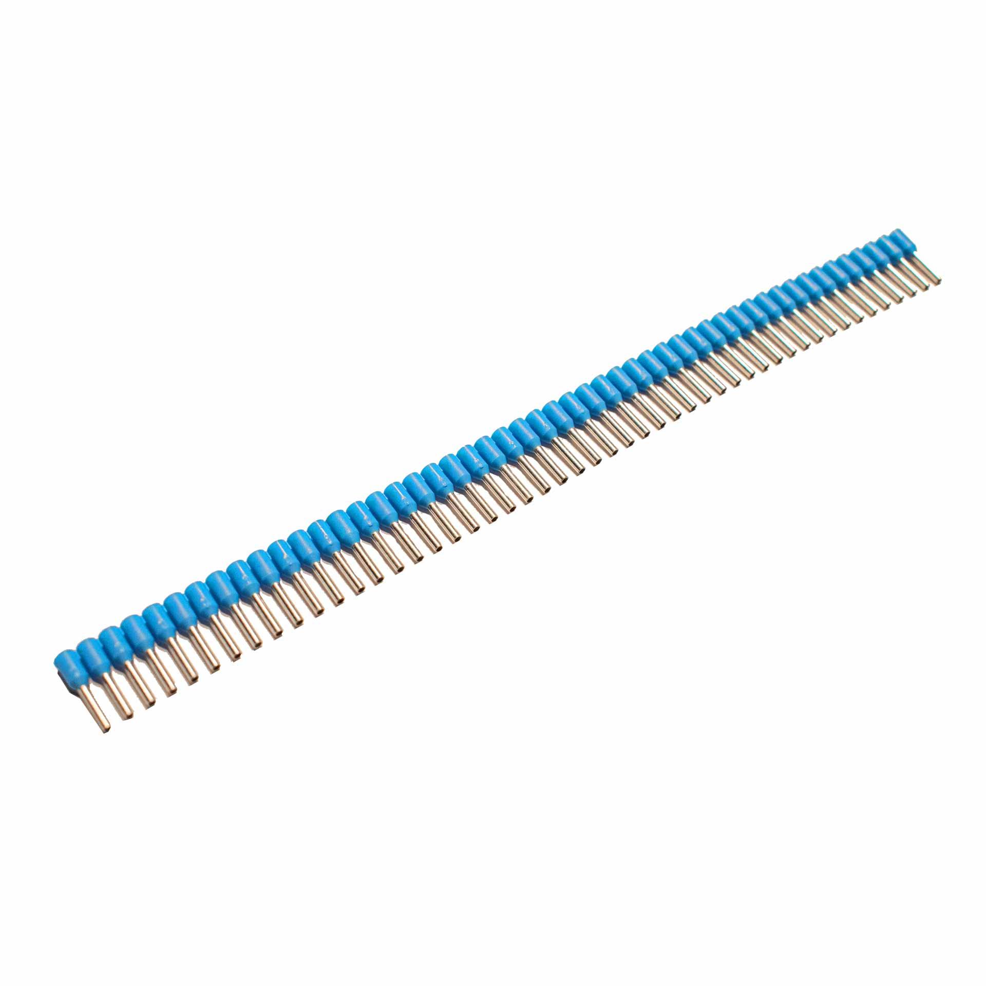 Isolierte Aderendhülsen (TE) in Streifenform / blau / 0.75mm² / 8mm,VPE=500 Stk.