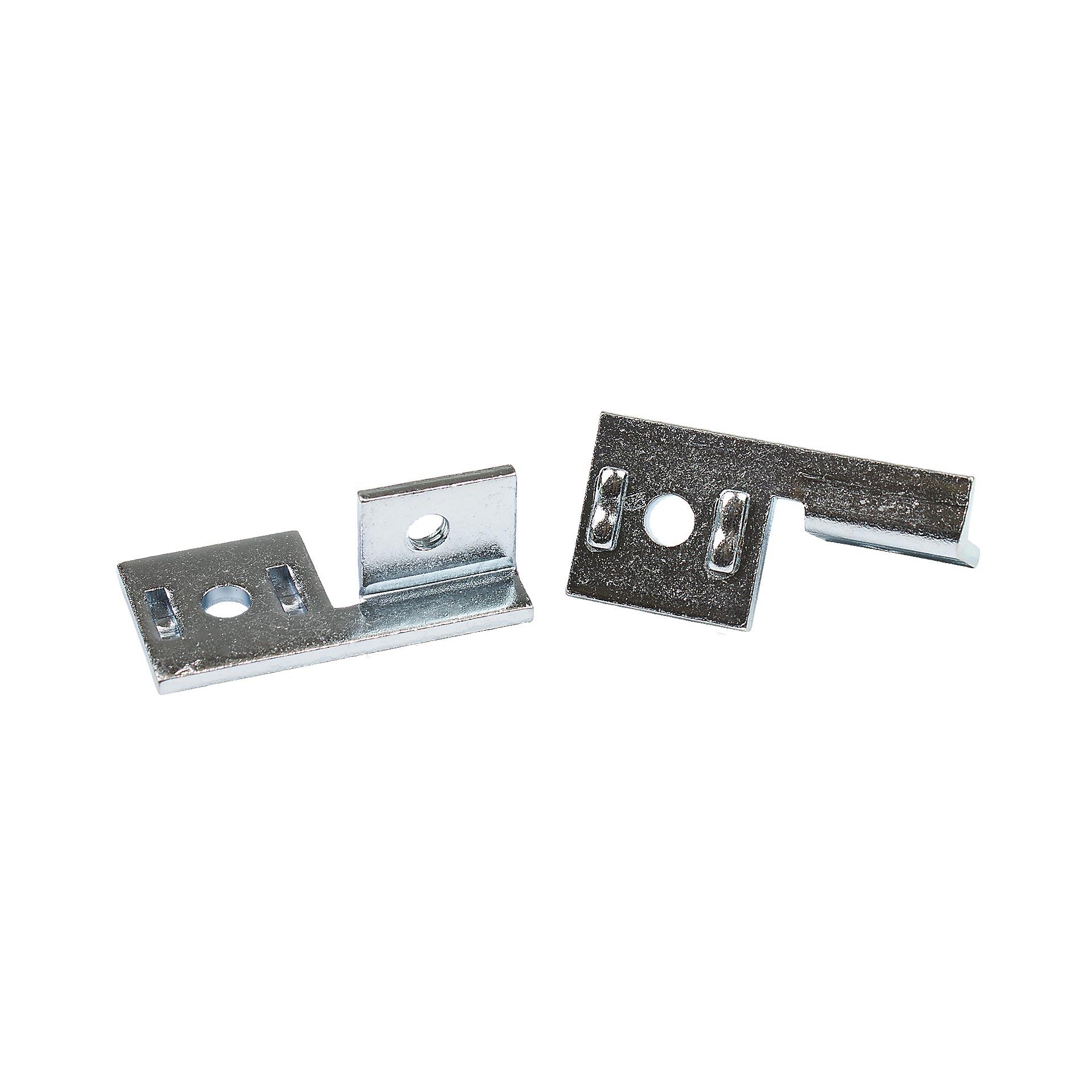 Étrier pour rail de plaque compteur, acier, gauche M6 / Ø6.5 Étrier pour rail de plaque compteur, acier, gauche M6 / Ø6.5
