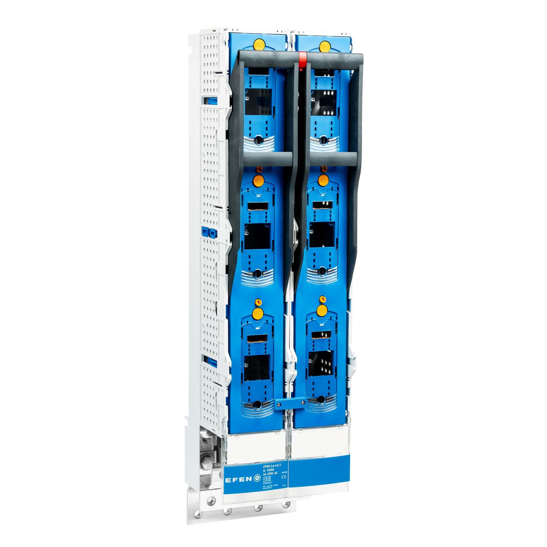 Sezionatori con fusibili NH misura 3, 3P, 185mm, M12 (commutabile a 3 poli) 1260A, sezionatore doppio, U6 Sezionatori con fusibili NH misura 3, 3P, 185mm, M12 (commutabile a 3 poli) 1260A, sezionatore doppio, U6
