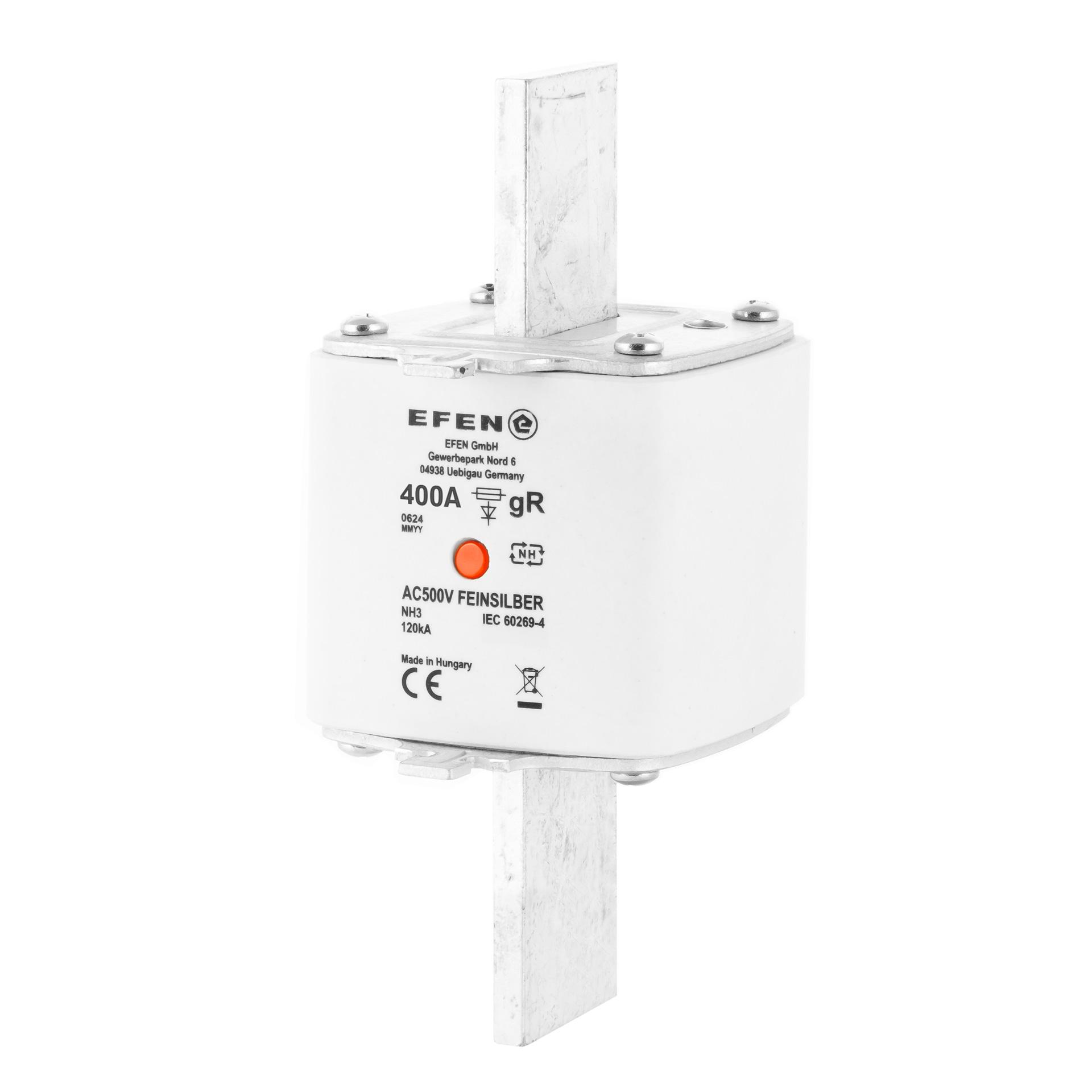 NH fuse size 3, 400A, characteristic gR, AC 500V, 120kA