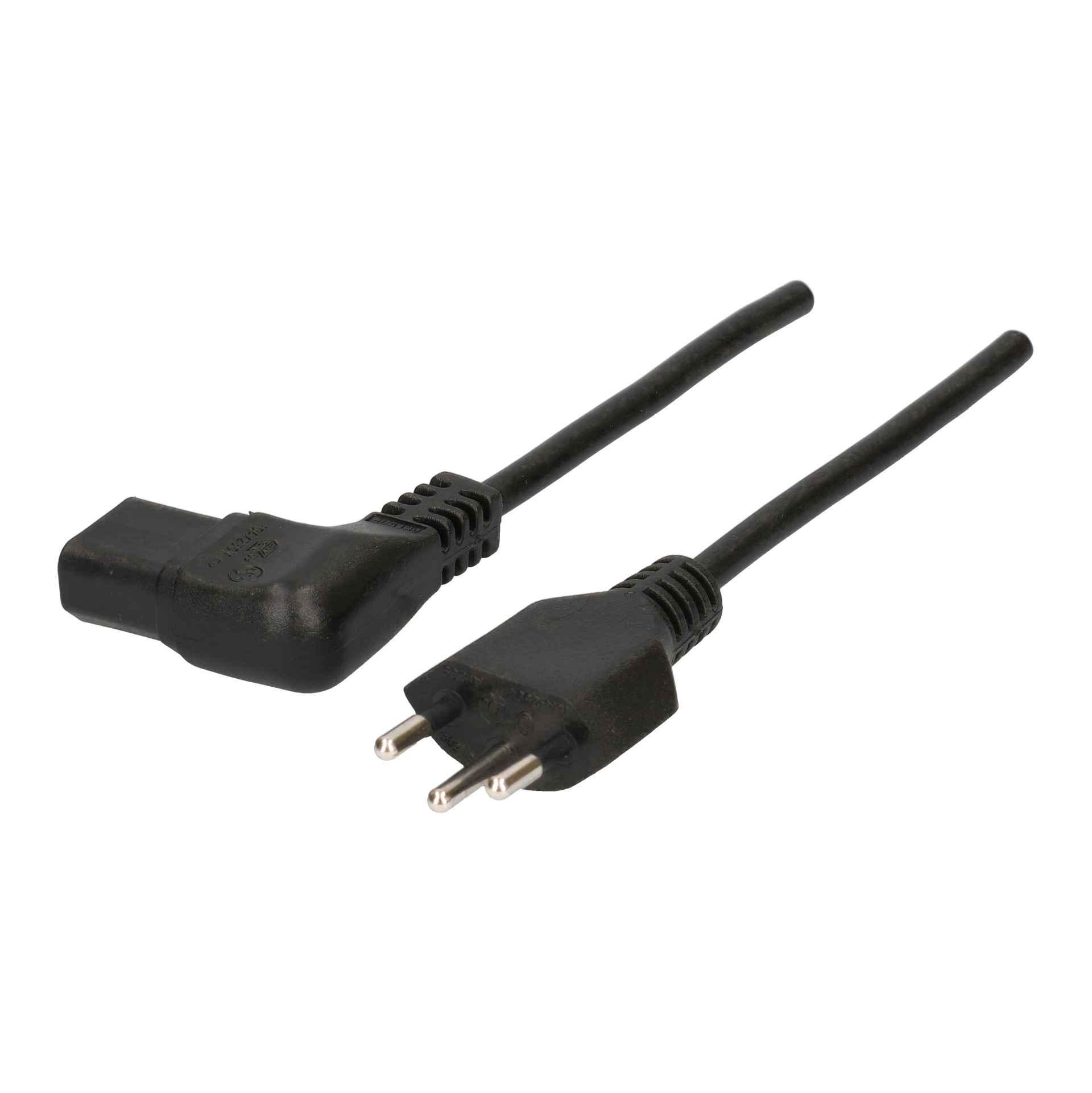 Câble d'appareils TD H05VV-F3G0.75 2m noir T12/C13