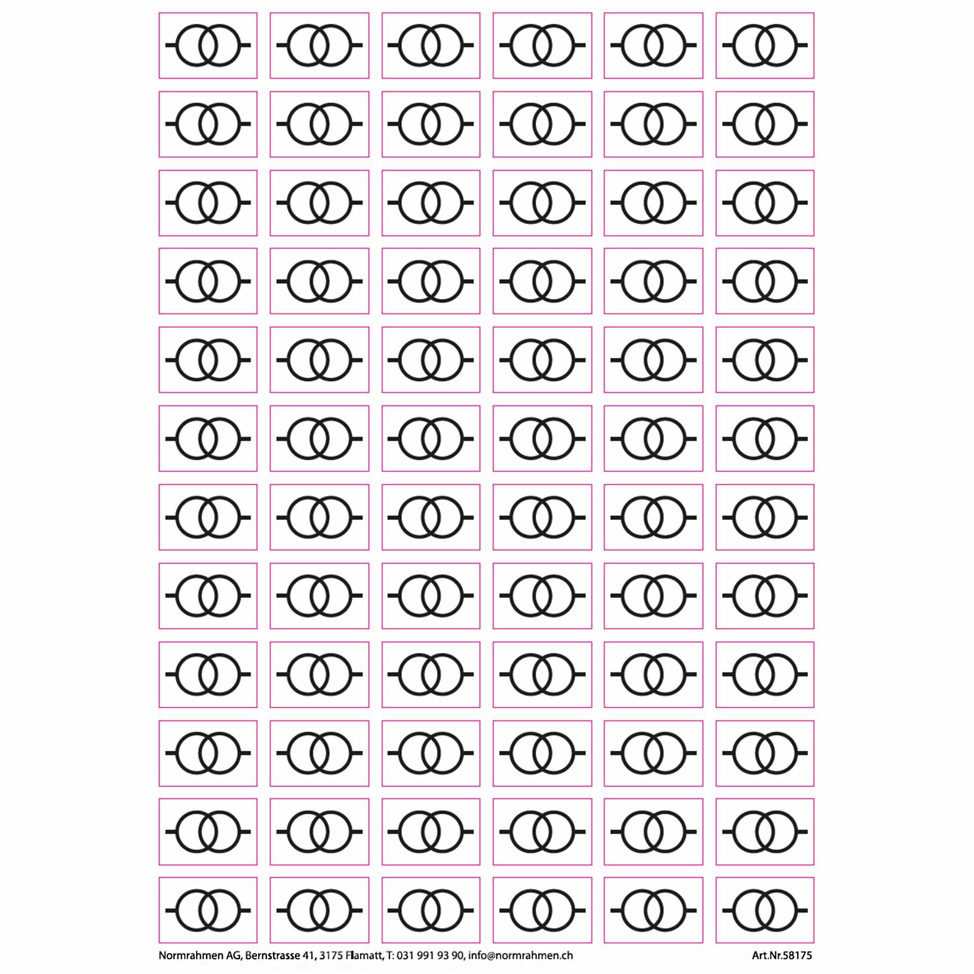 Étiquette d’identification pour bornier, 30x20mm, UE 72 pcs en planche A4