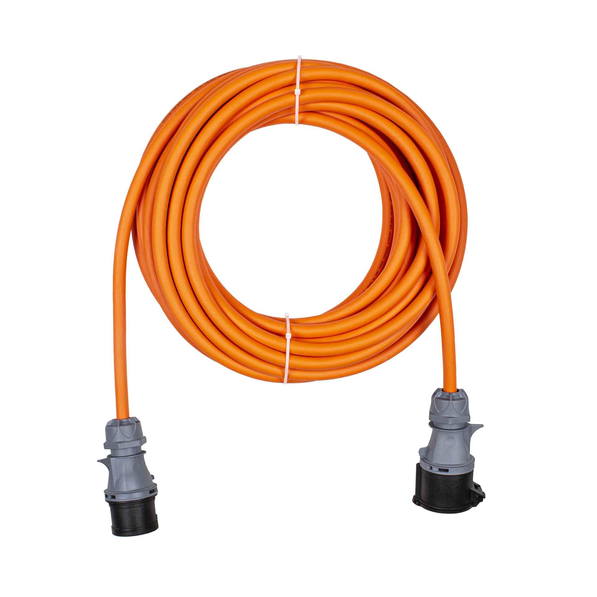 Ralonge CEE 32A, 5P, 7h, IP44, G-PUR 5x6mm2, longueur 15m