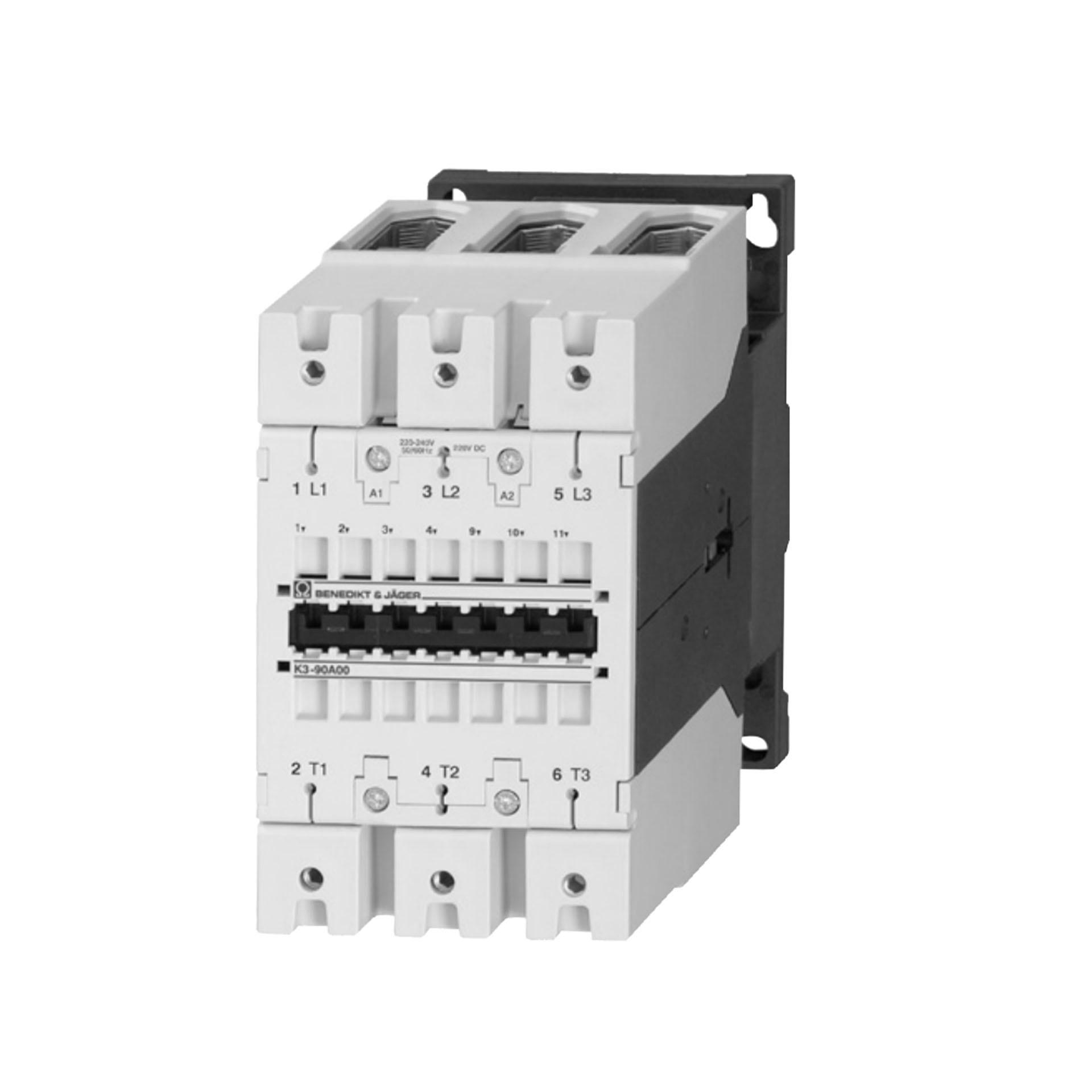 Leistungsschütz 3-polig, 3S, 200A AC1, K3-115A00 230V AC
