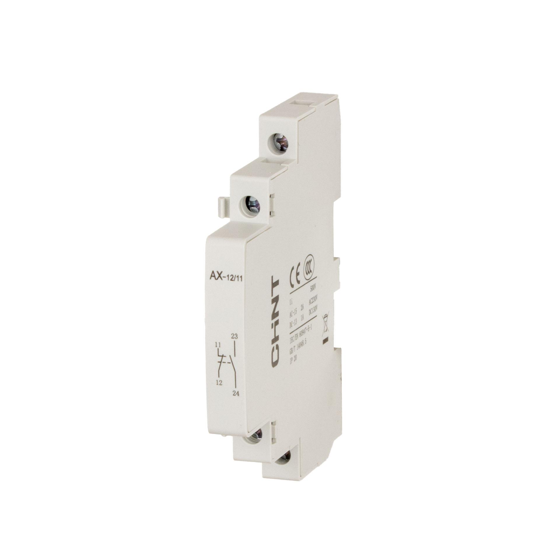 Chint Hilfskontaktblock AX-12 zu NCH8 40/63A 2P, 1 Schliesser + 1 Öffner
