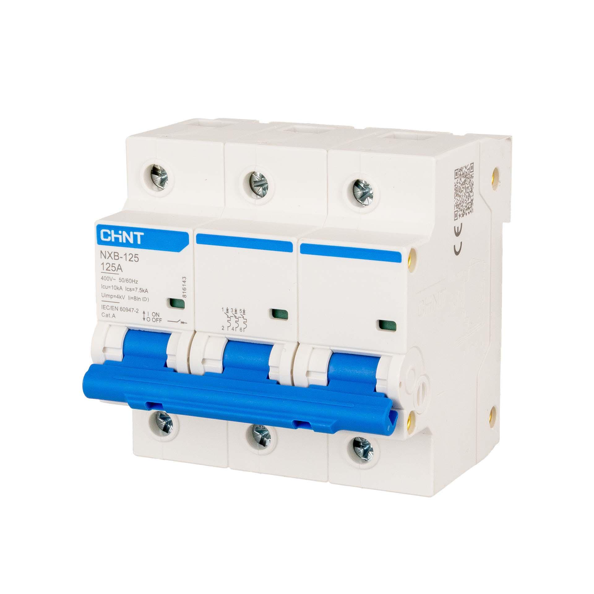 Chint Leitungsschutzschalter - MCB, 3P, Charakteristik D / 125A, 10kA, Typ NXB-125