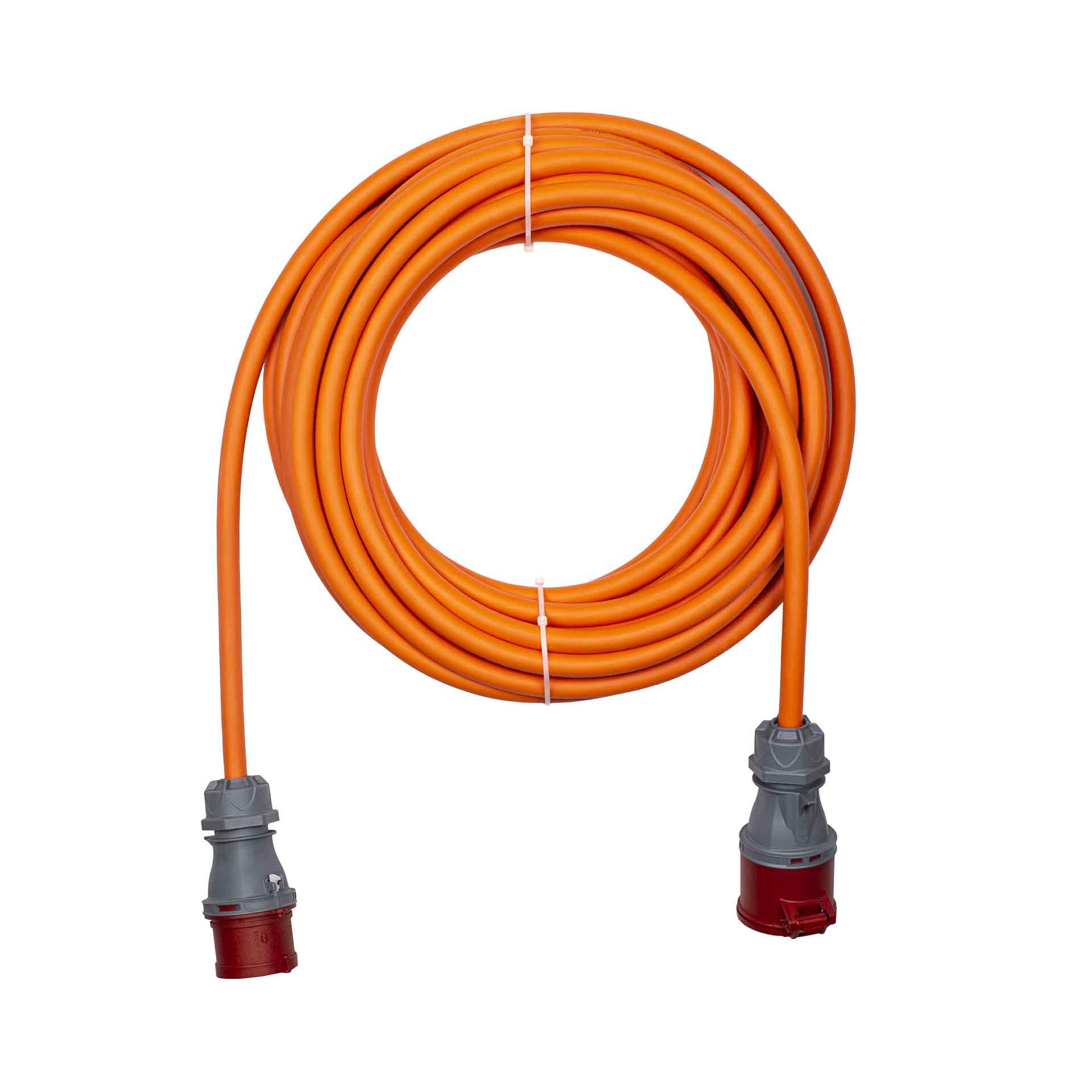 CEE extension cable 16A, 5P, 6h, IP44, 15 metres G-PUR 5x1.5mm²