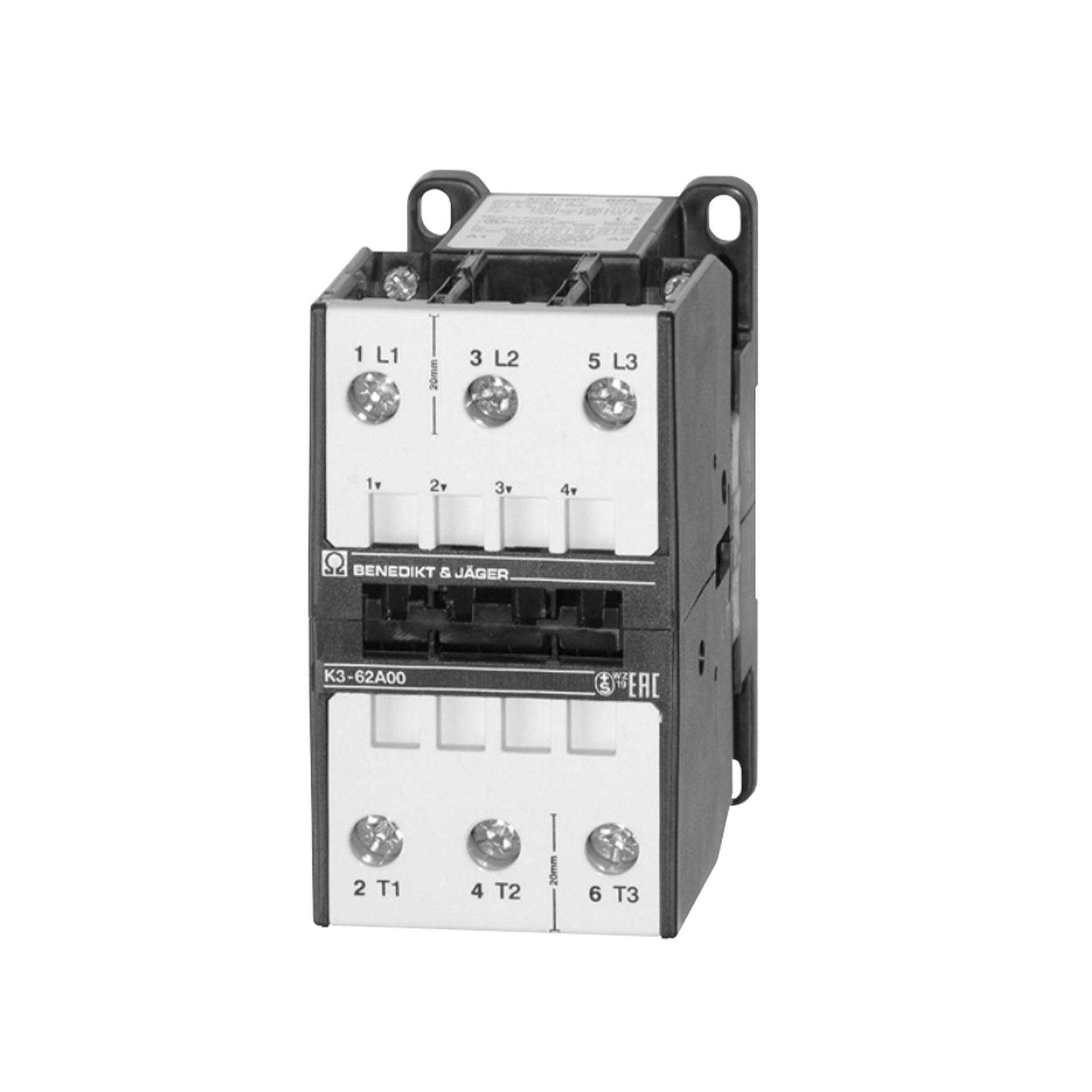 Leistungsschütz 3-polig, 3S, 120A AC1, K3-62A00 230V AC