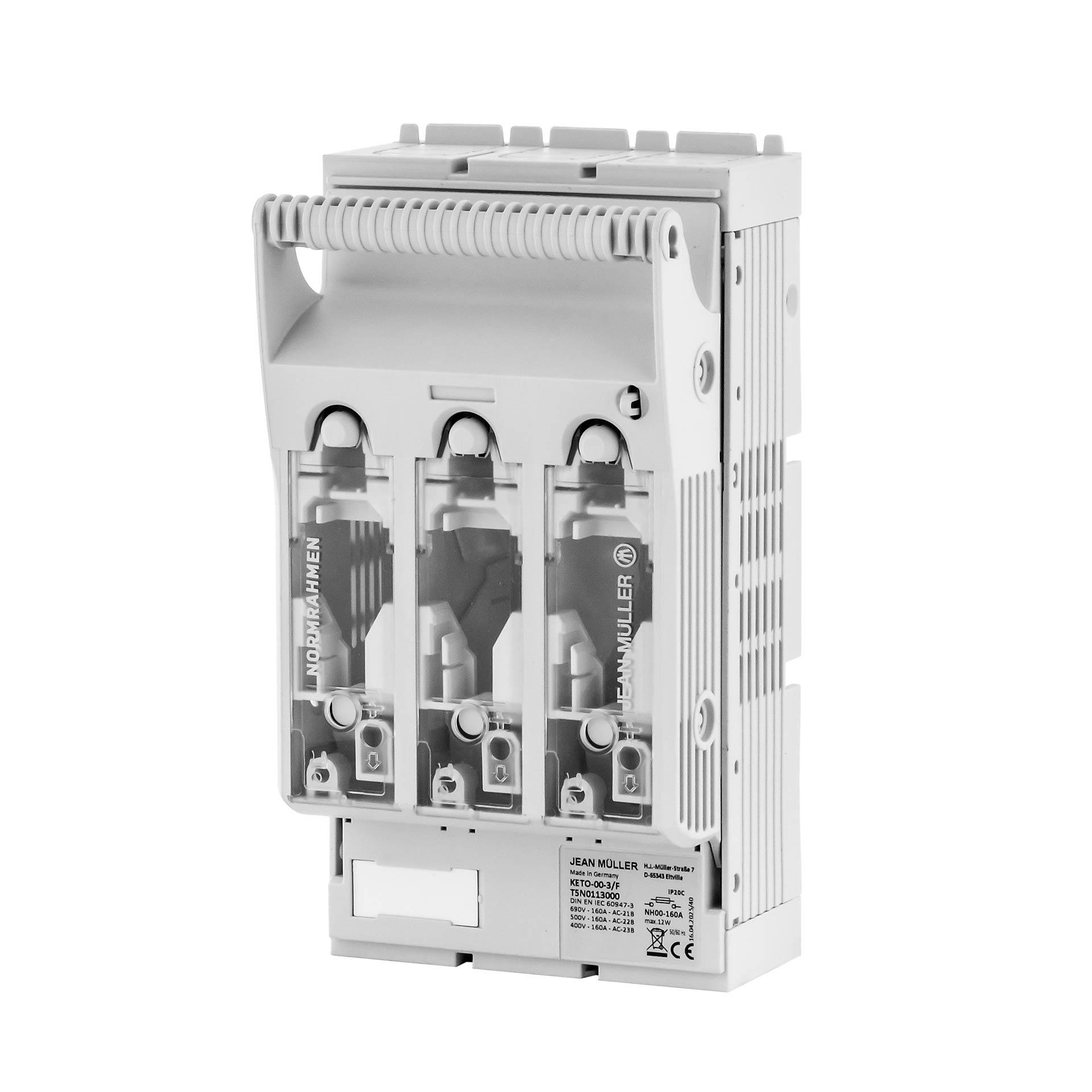 KETO sectionneur HPC Gr.00, 3P, M8, 160A, gris clair  (en saillie)