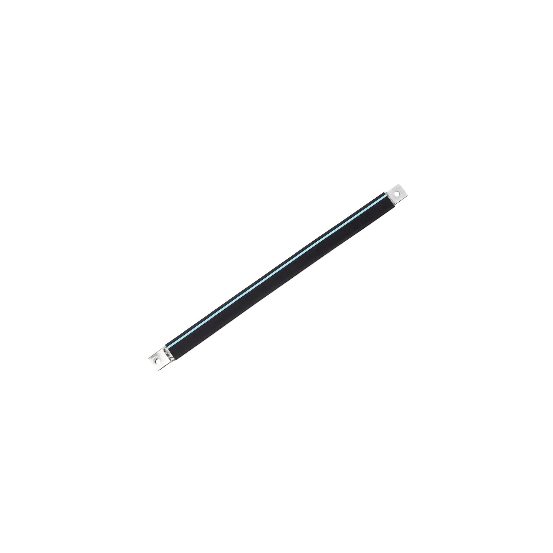 Insulated connection lug made of tinned copper braid "L:530mm" 120mm², 400A, M10 & M10, halogen-free