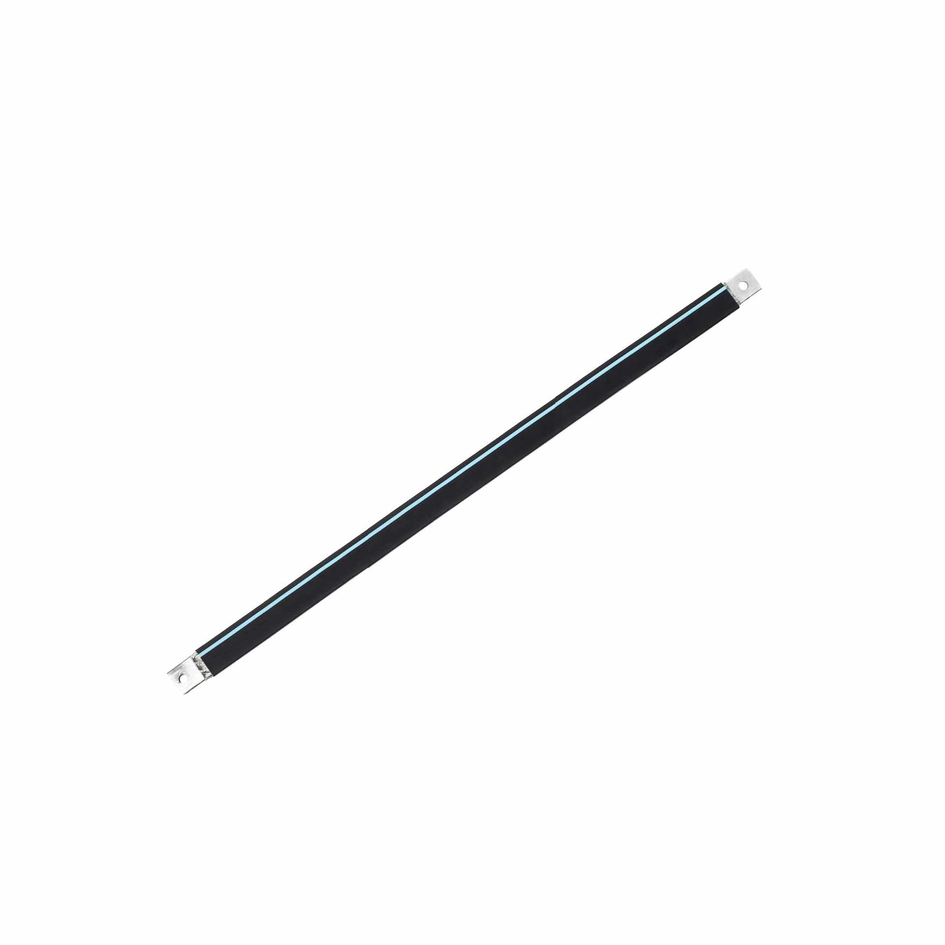 Insulated connection lug made of tinned copper braid L:730mm 120mm2, 400A, 2x M12, halogen-free