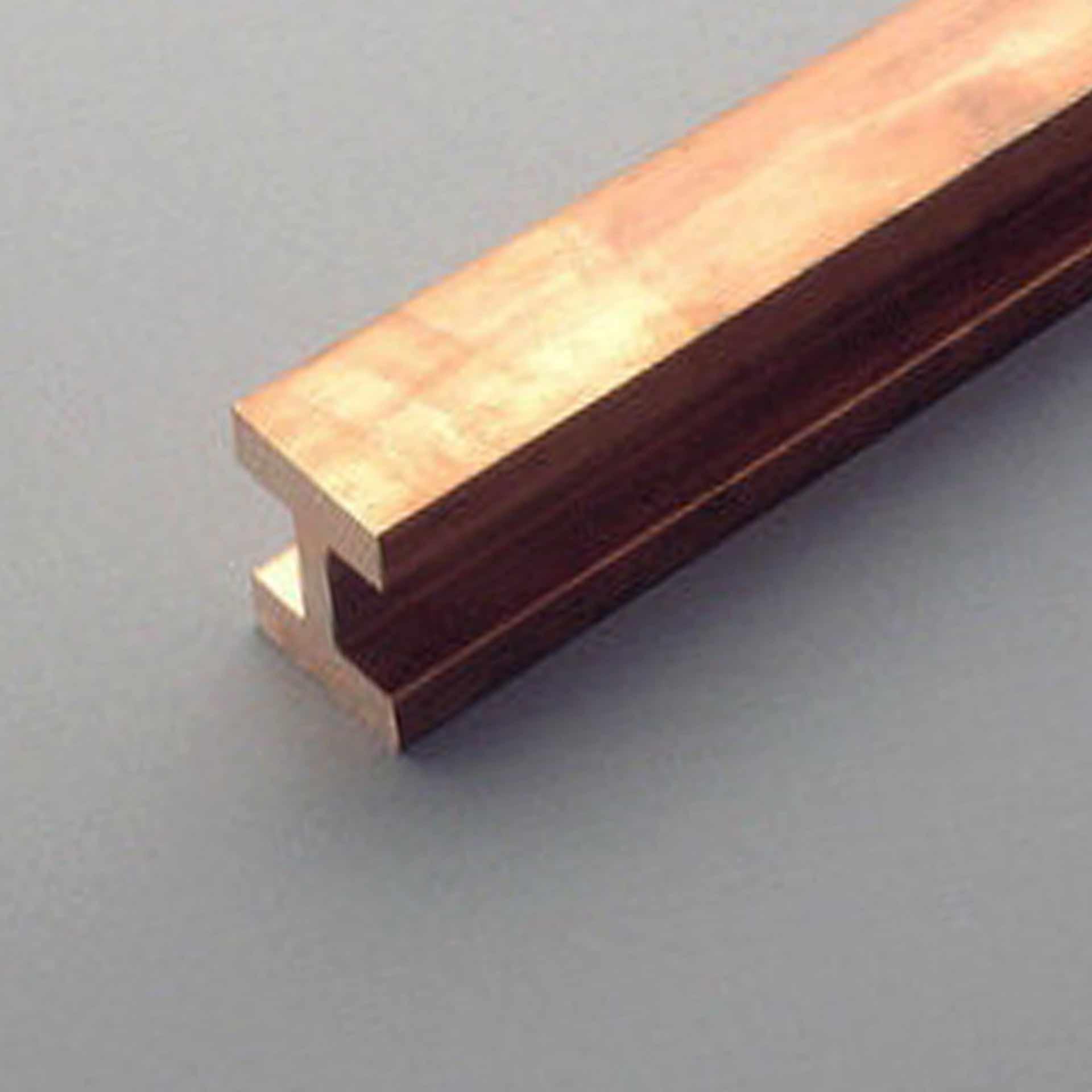 Double T copper rail 720mm², bare, 3.60 m long