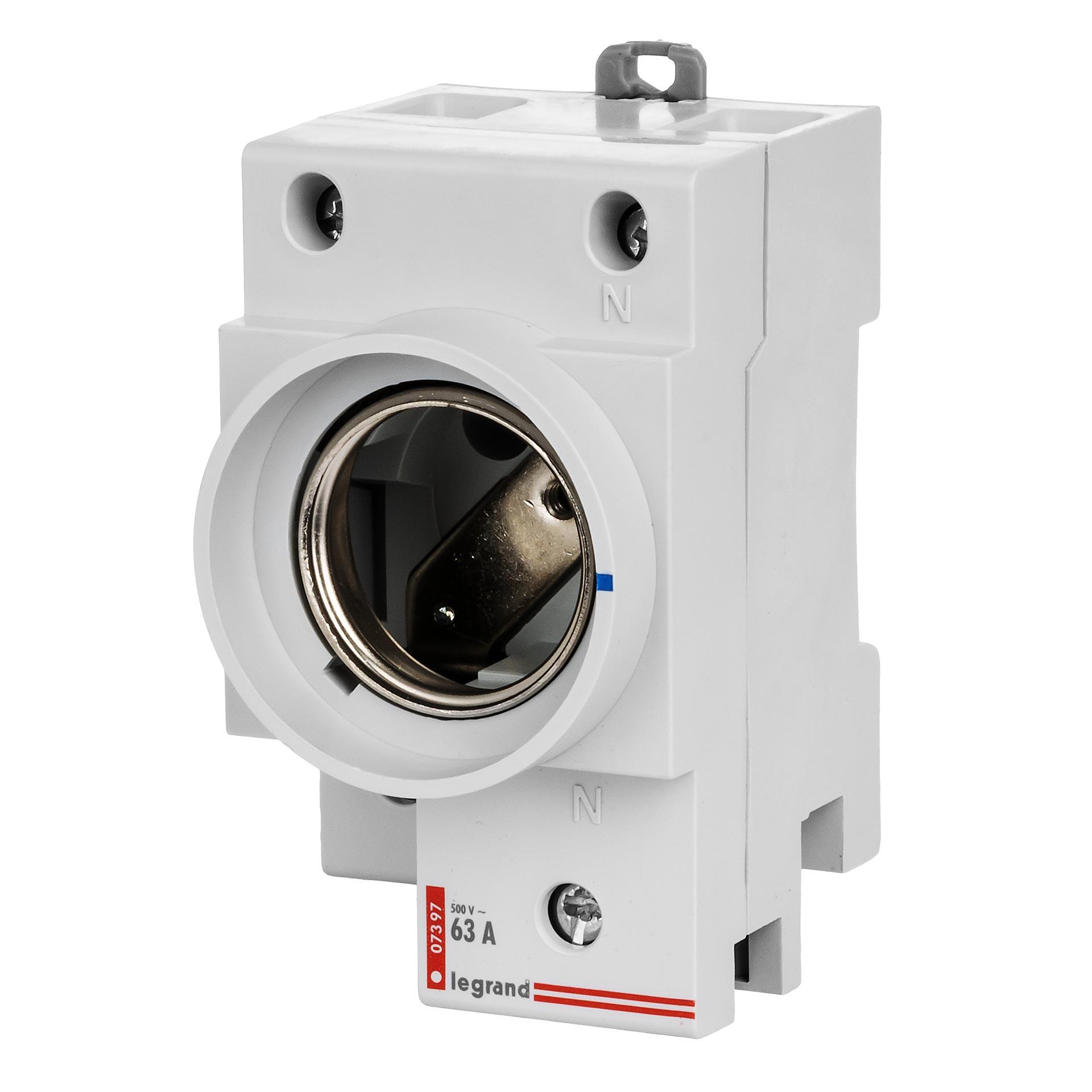 Einbausicherungselement Diazed DIII 1L+N 63A rund