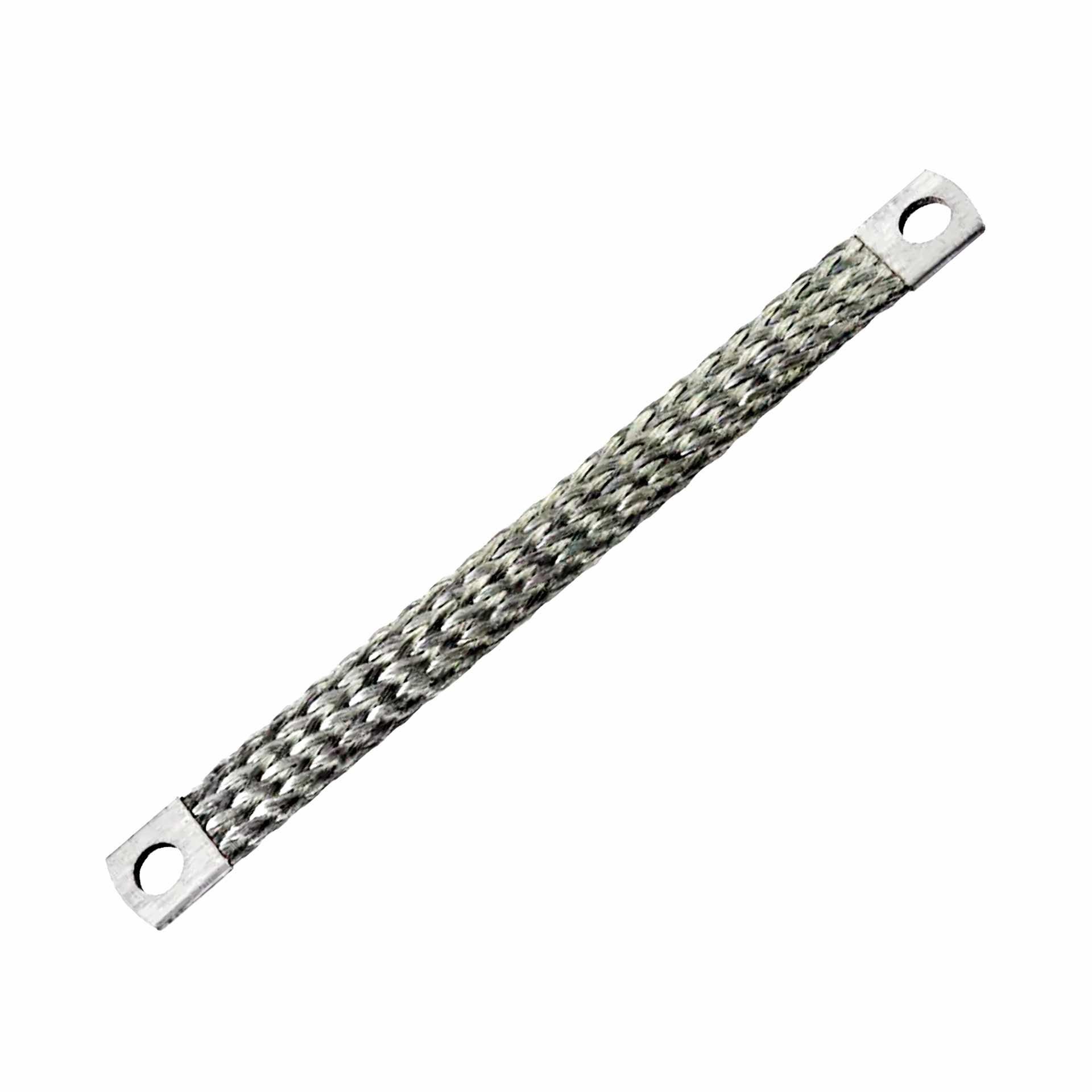 Ruban de masse de mise à la terre 10mm2-250mm-M6, 85A, tresse plate en cuivre étamé
