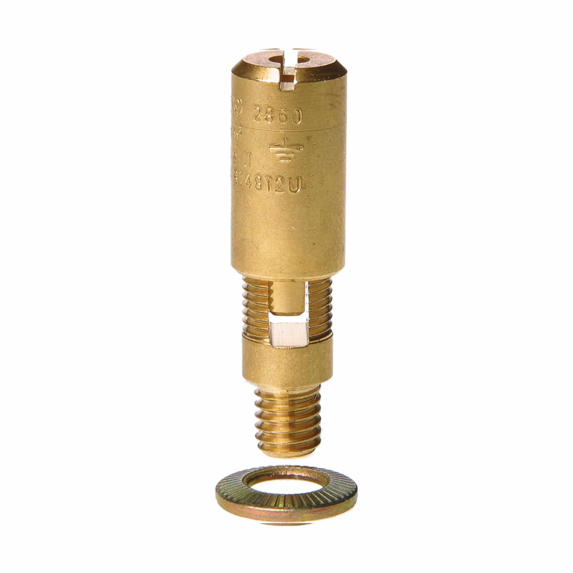 Terminale per conduttore di protezione nudo, 4mm² M6x7mm