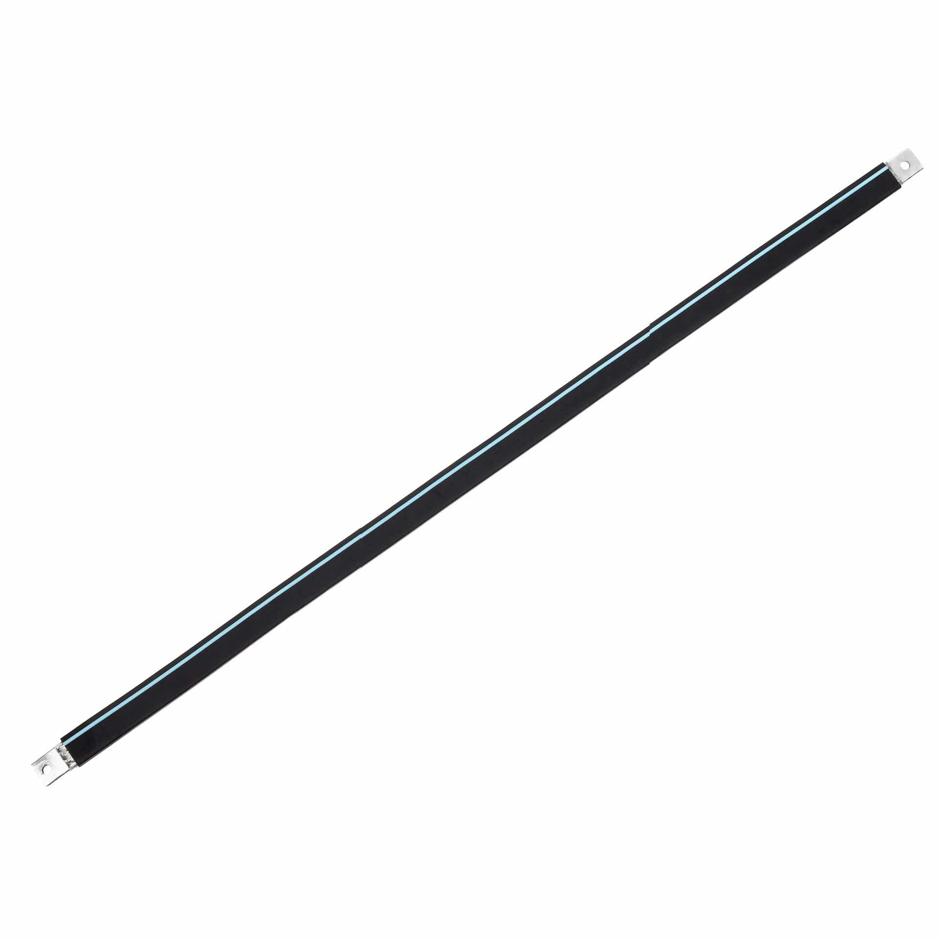 Isolierte Anschlusslasche aus Kupfergeflecht verzinnt L:1130mm 120mm2, 400A, 2x M12, Halogenfrei
