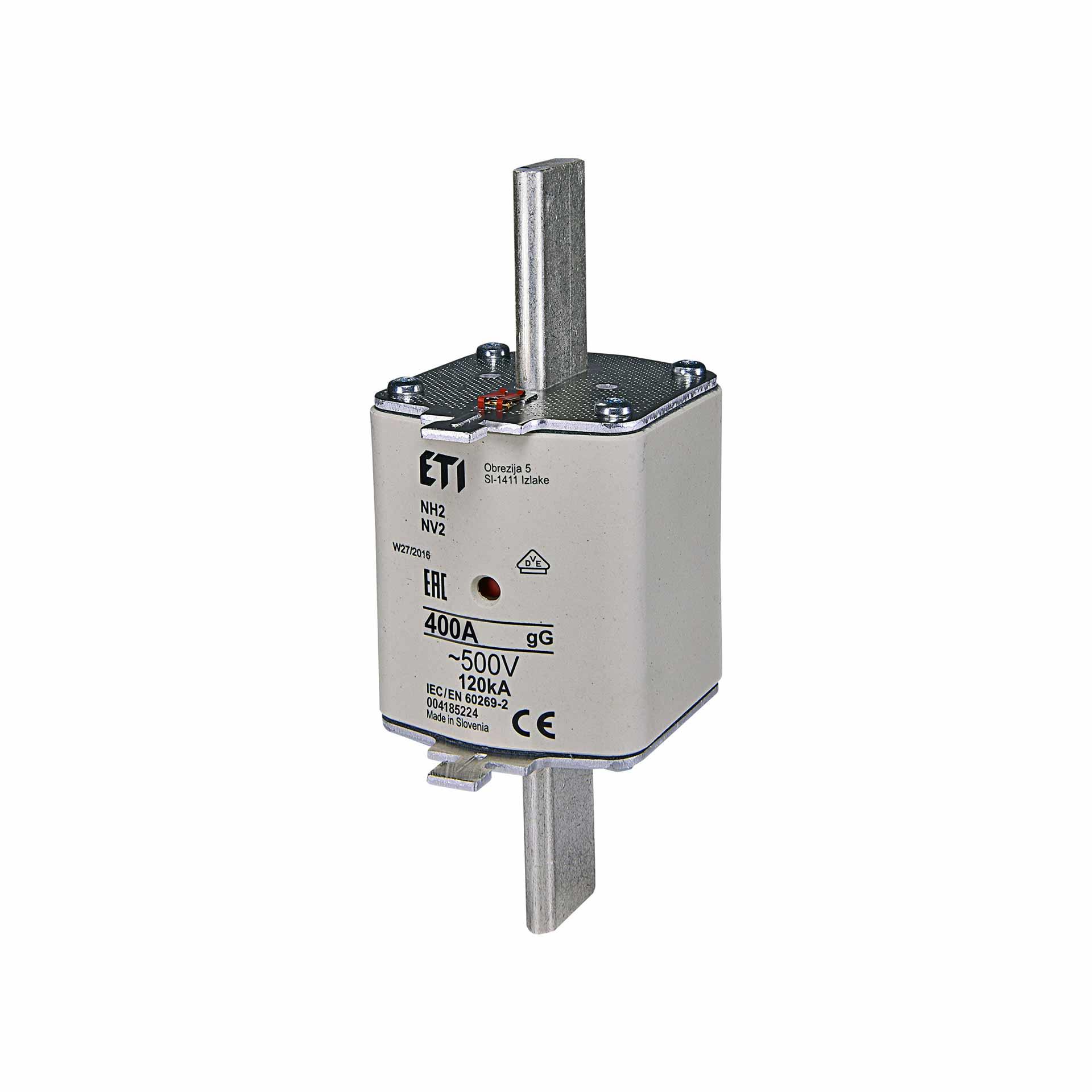 NH fuse size 2 400A, characteristic gL-gG 500V
