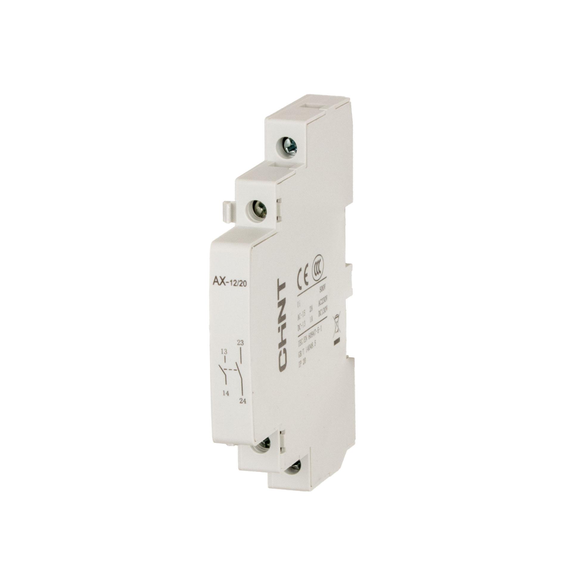 Chint Hilfskontaktblock AX-12 zu NCH8 40/63A 2P, 2 Schliesser