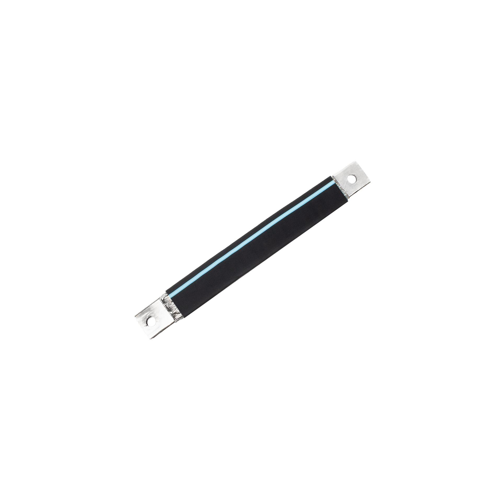 Insulated connection lug made of tinned copper braid "L:530mm" 240mm², 630A, M10 & M12, halogen-free