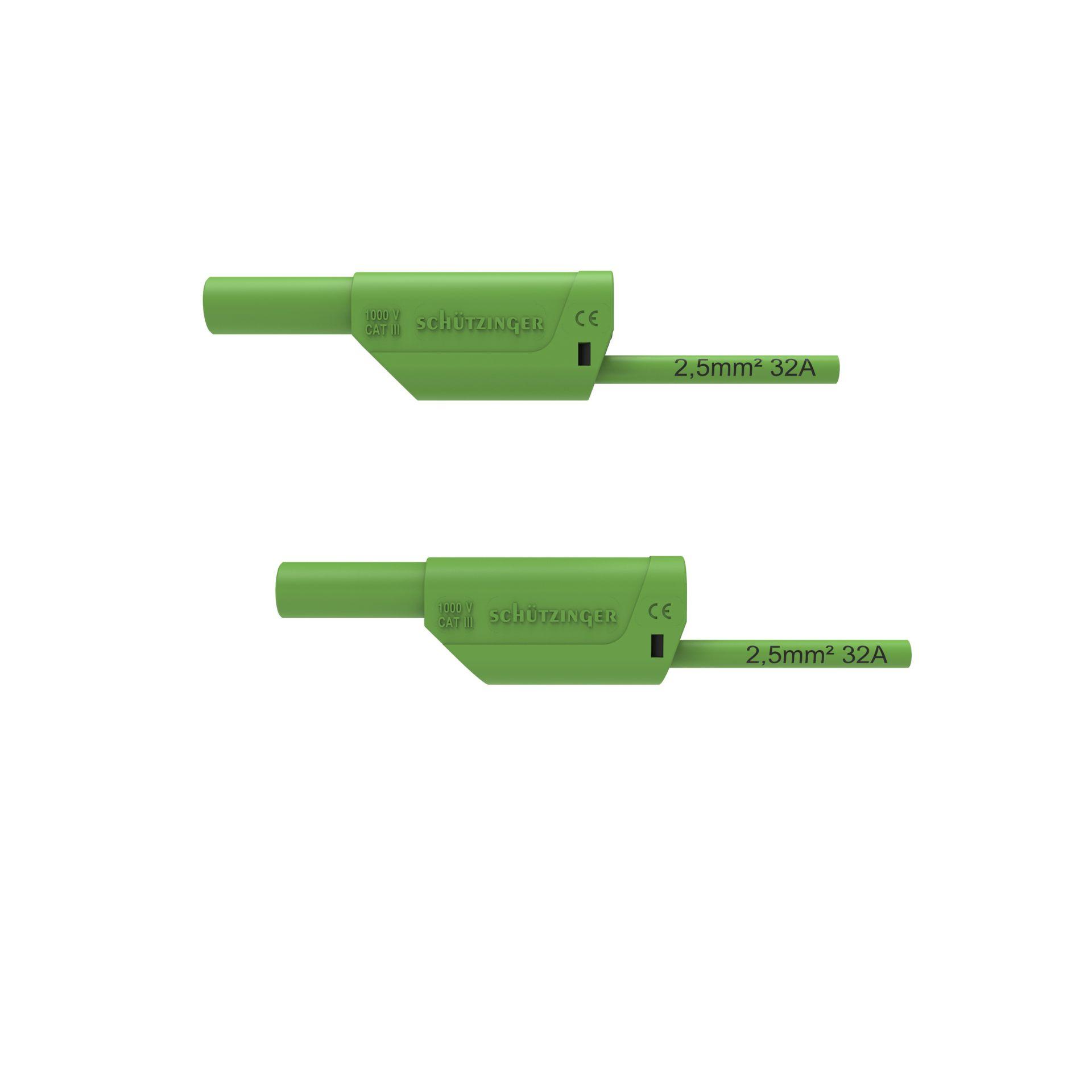 Fil de connexion de sécurité ø 4mm, 2.5mm2, 1500mm, vert