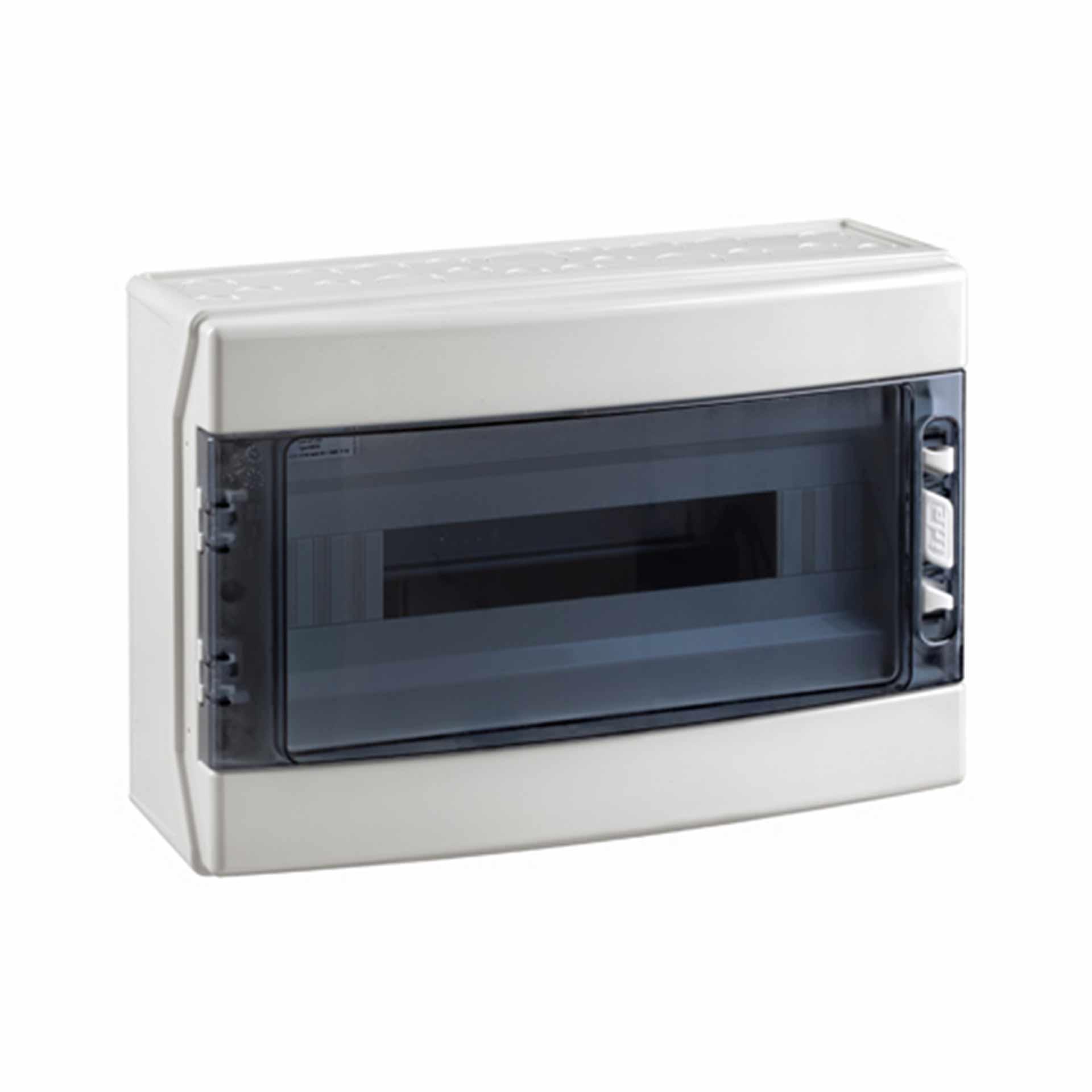 Surface-mounted distributor "CDN18PT/RR" with transparent door, IP65, 1x18 module (18M)