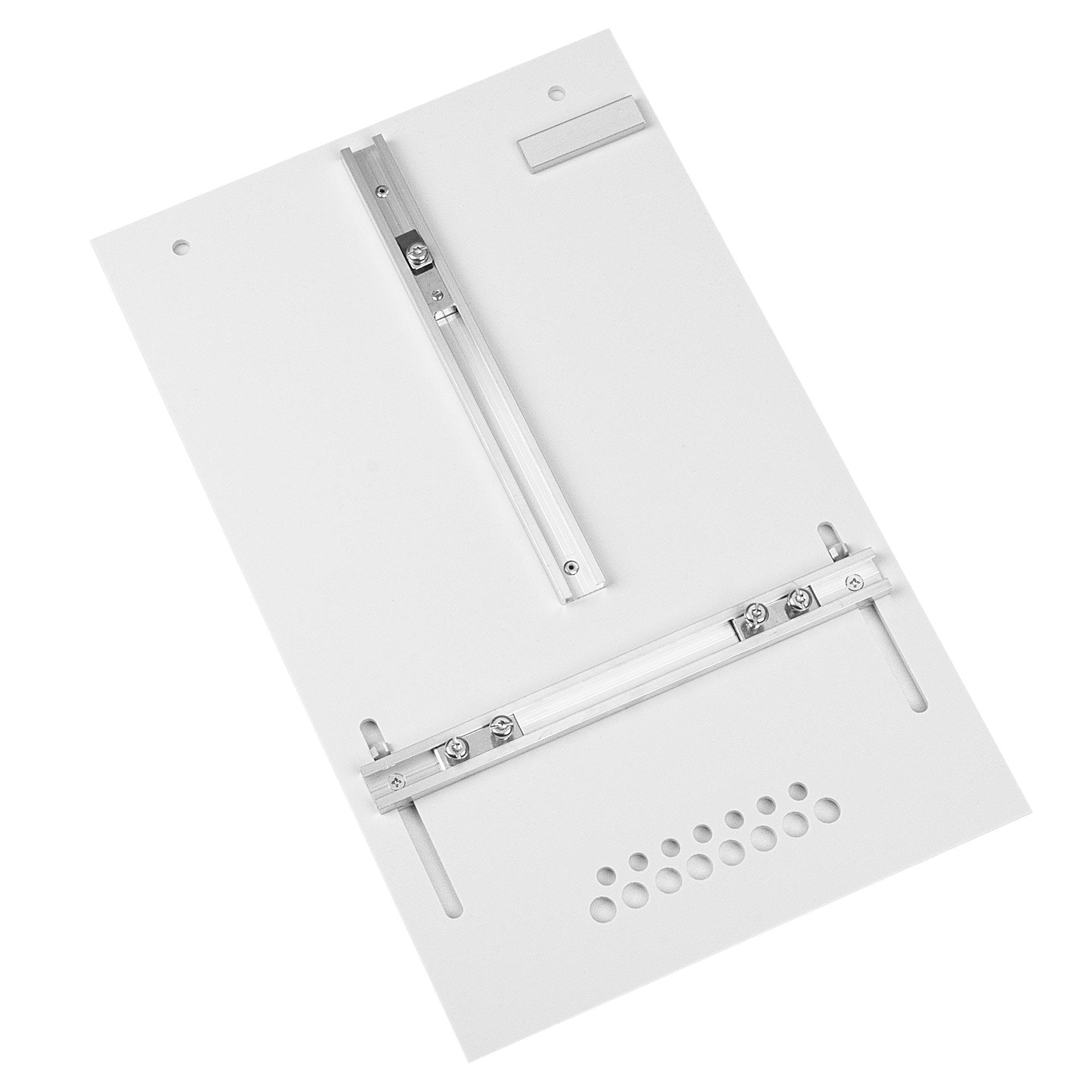 Counter plate EBM, white, 7x8mm + 8x11mm, round, ref.55