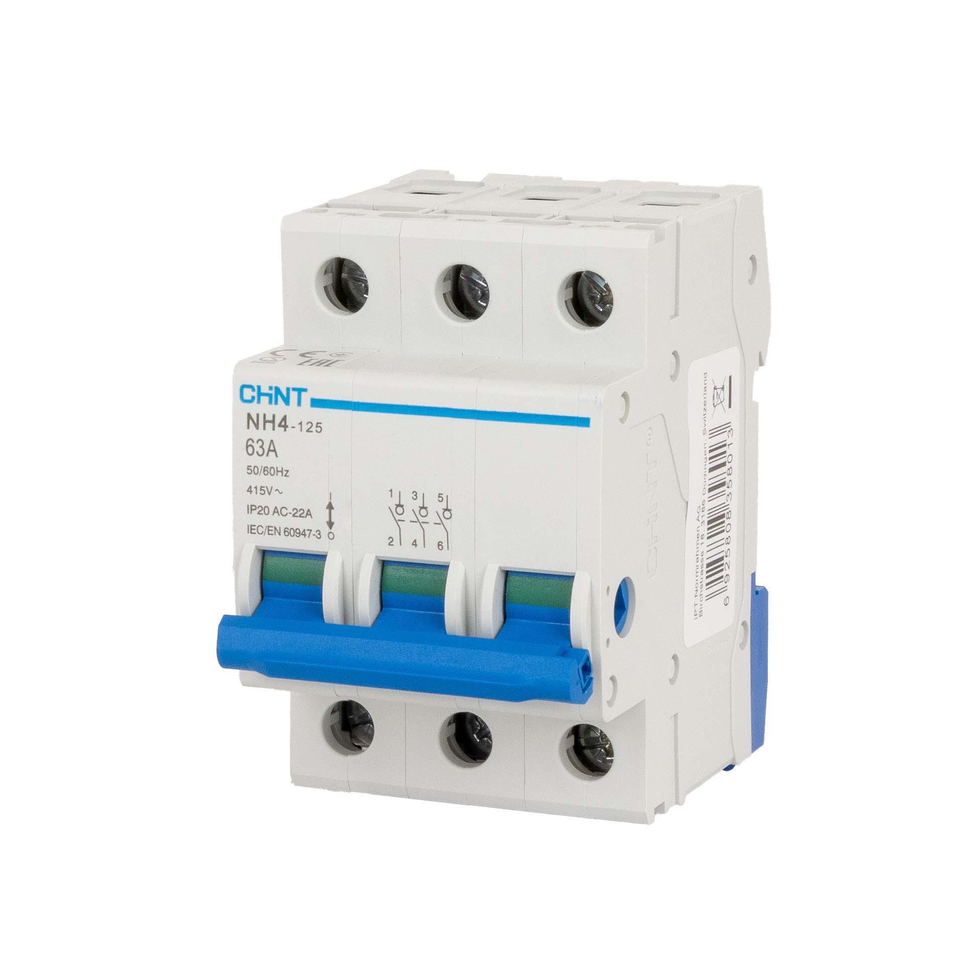 Chint Lasttrennschalter (Switch Disconnector) - REG, 3-polig, 63A, NH00, Typ NH4-125