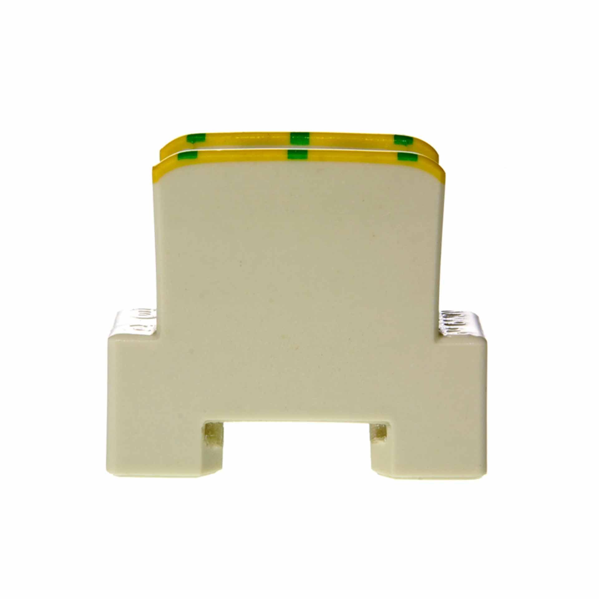 Steatite branch terminal 6mm², 2-conductor, green-yellow