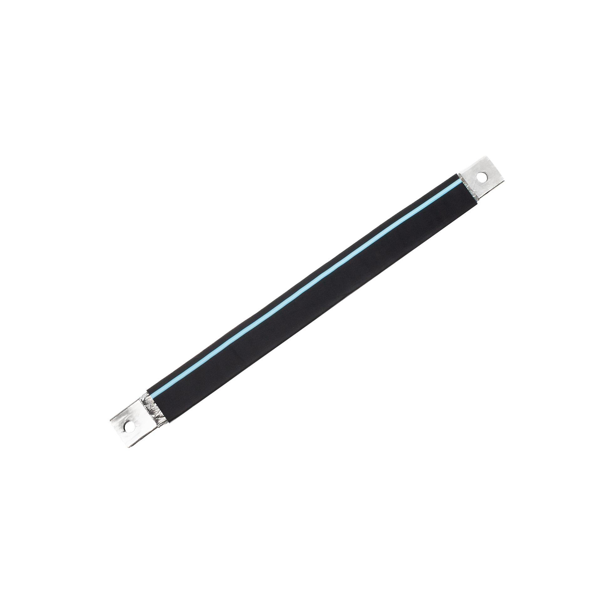 Insulated connection lug made of tinned copper braid "L:830mm" 240mm², 630A, M10 & M12, halogen-free