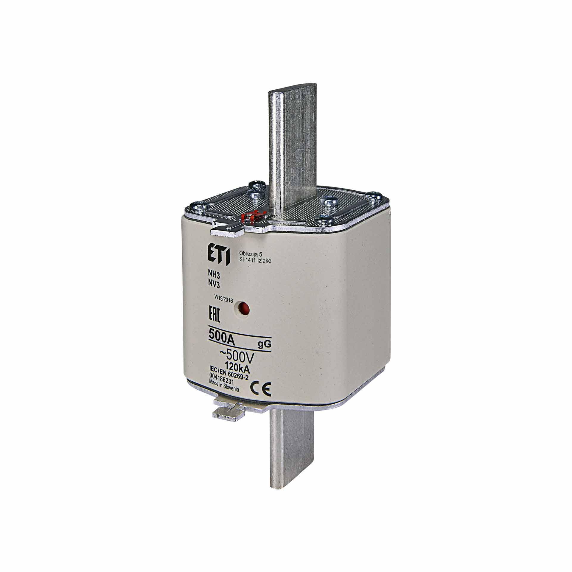 NH fuse size 3 500A, characteristic gL-gG 500V