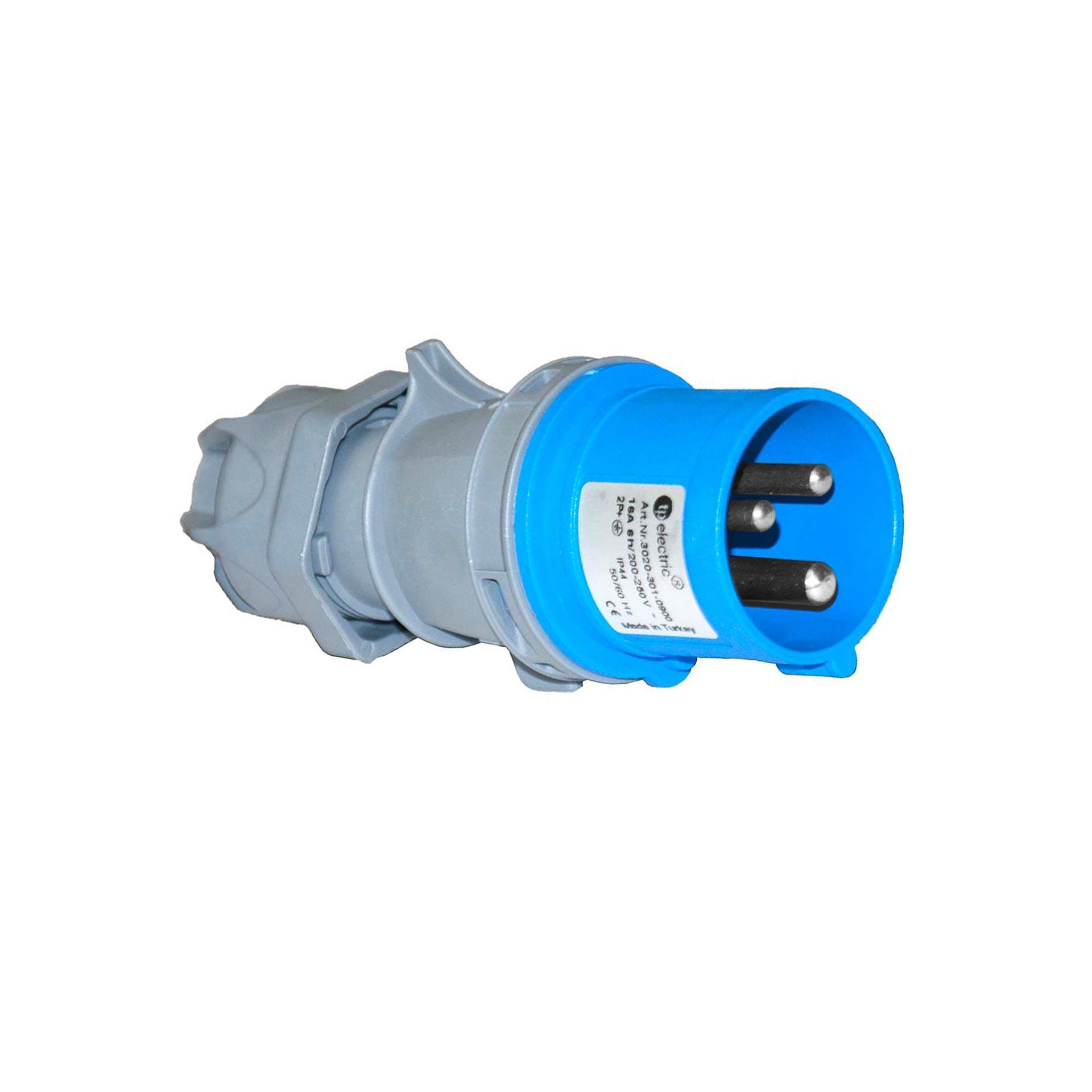 Quick CEE Stecker 16A 3P 6h, 1PNE 230V, vernickelte Kontakte, Patentiertes Quick Connect System