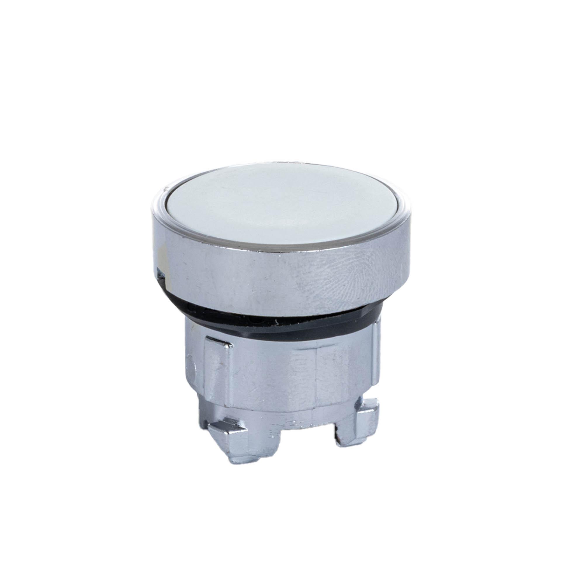 Push-button head, white, flat, Ø 22.5 mm