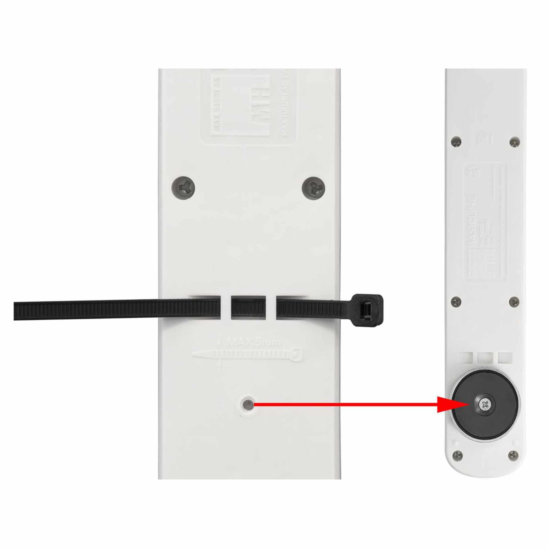 Basic Line 3x type 13 socket strip white