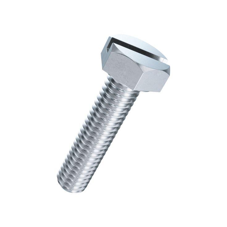 Hexagon head screws slotted without shank DIN 933-8.8 znb M6x8mm Hexagon head screws slotted without shank DIN 933-8.8 znb M6x8mm