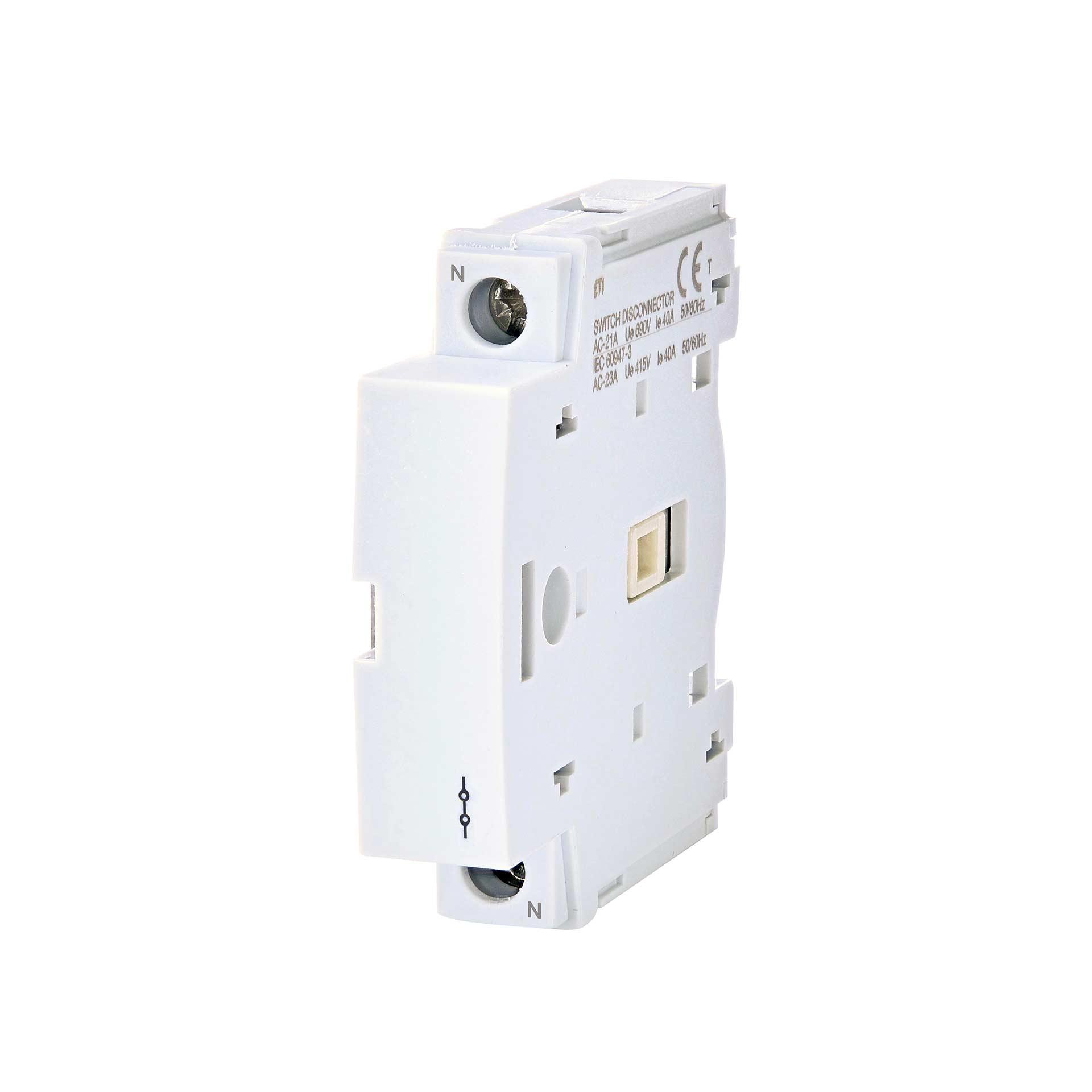 Additional non-switched pole (N) to switch-disconnector 25A to 40A