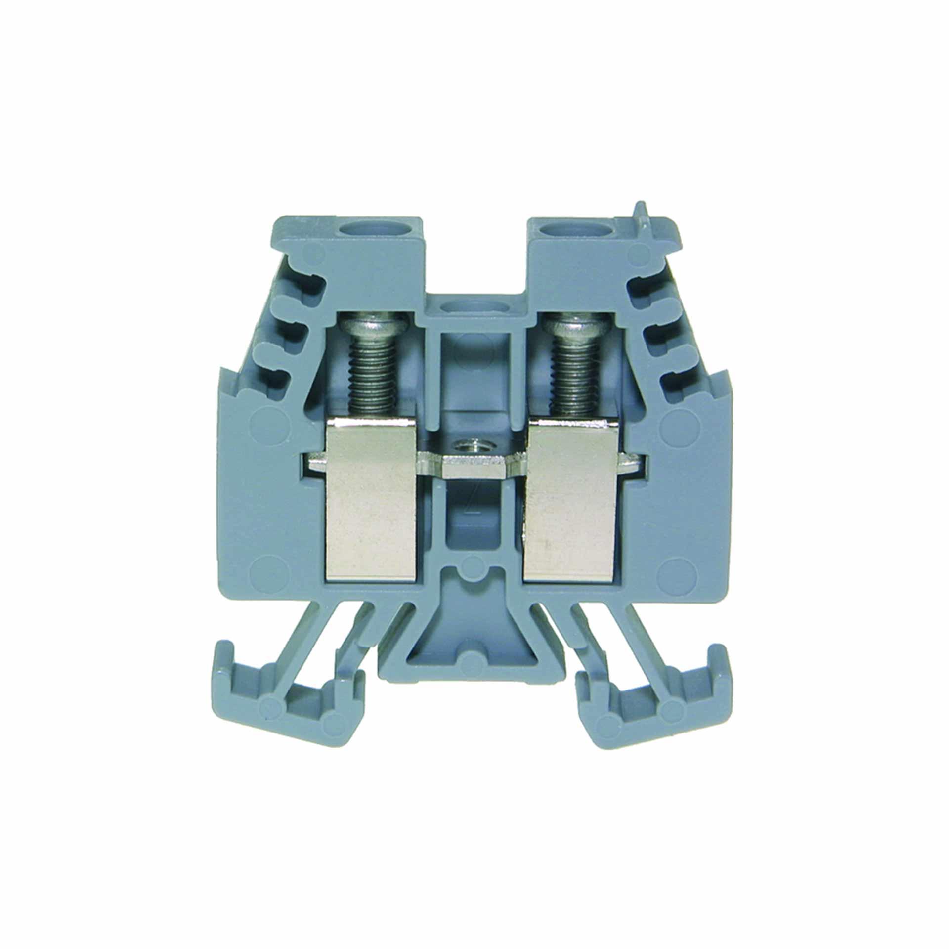 Morsettiera DIN15 4mm², 2 fili, grigio