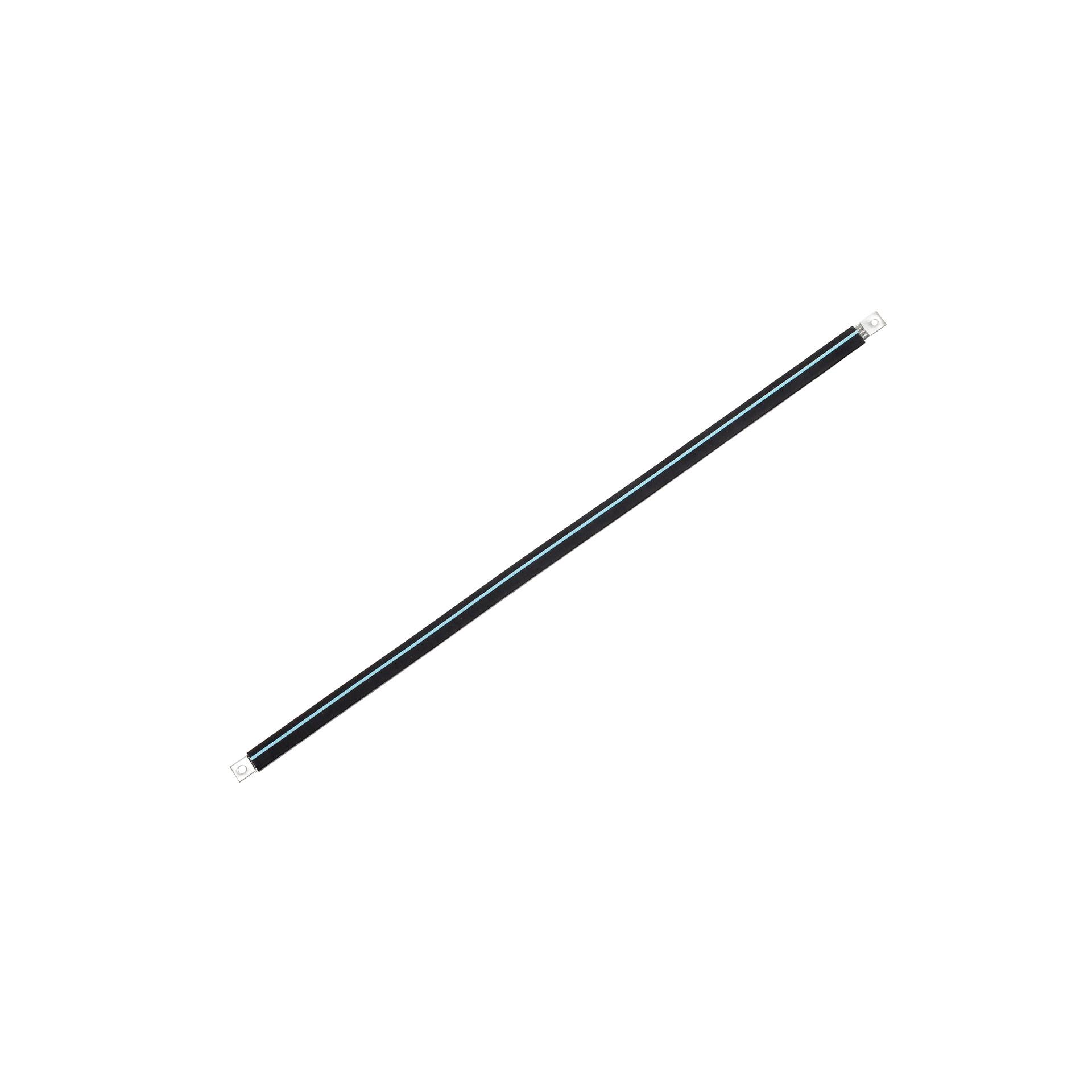 Insulated connection lug made of tinned copper braid "L:630mm" 50mm2, 250A, 2x M10, halogen-free