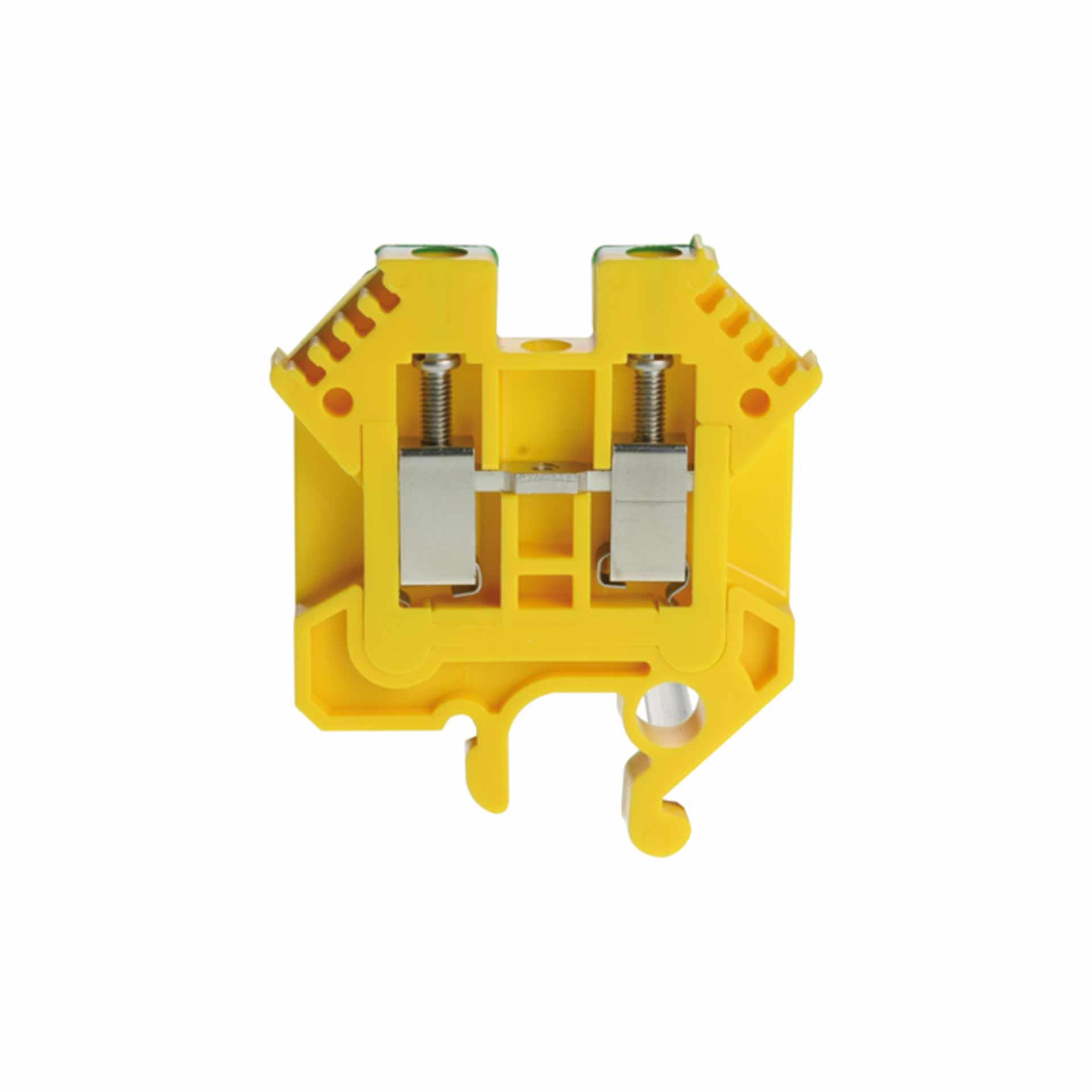 DIN32 4mm² terminal block, 2-wire, green-yellow insulated