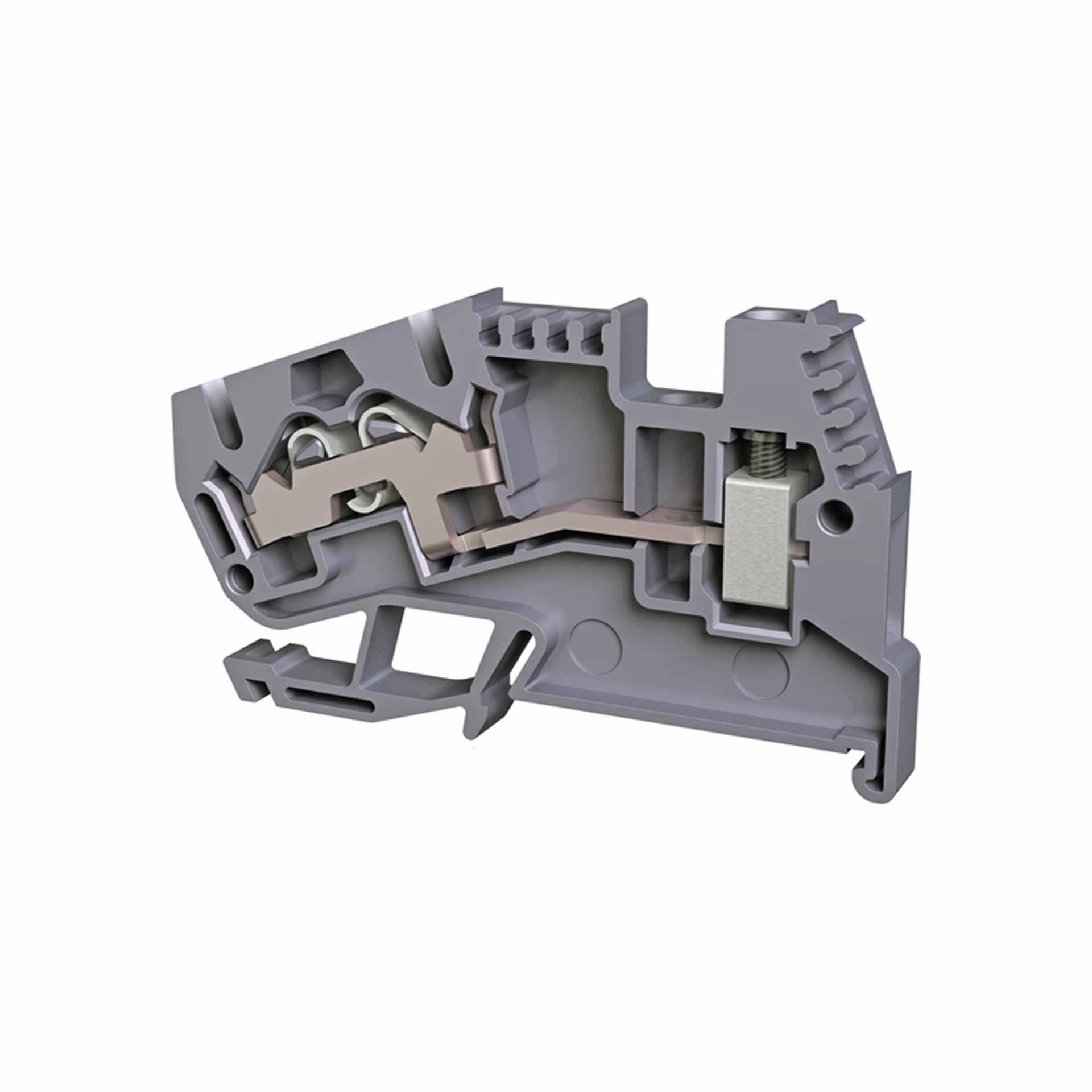 Schraub-Steckfederklemme 4mm², 3-Leiter, weiss