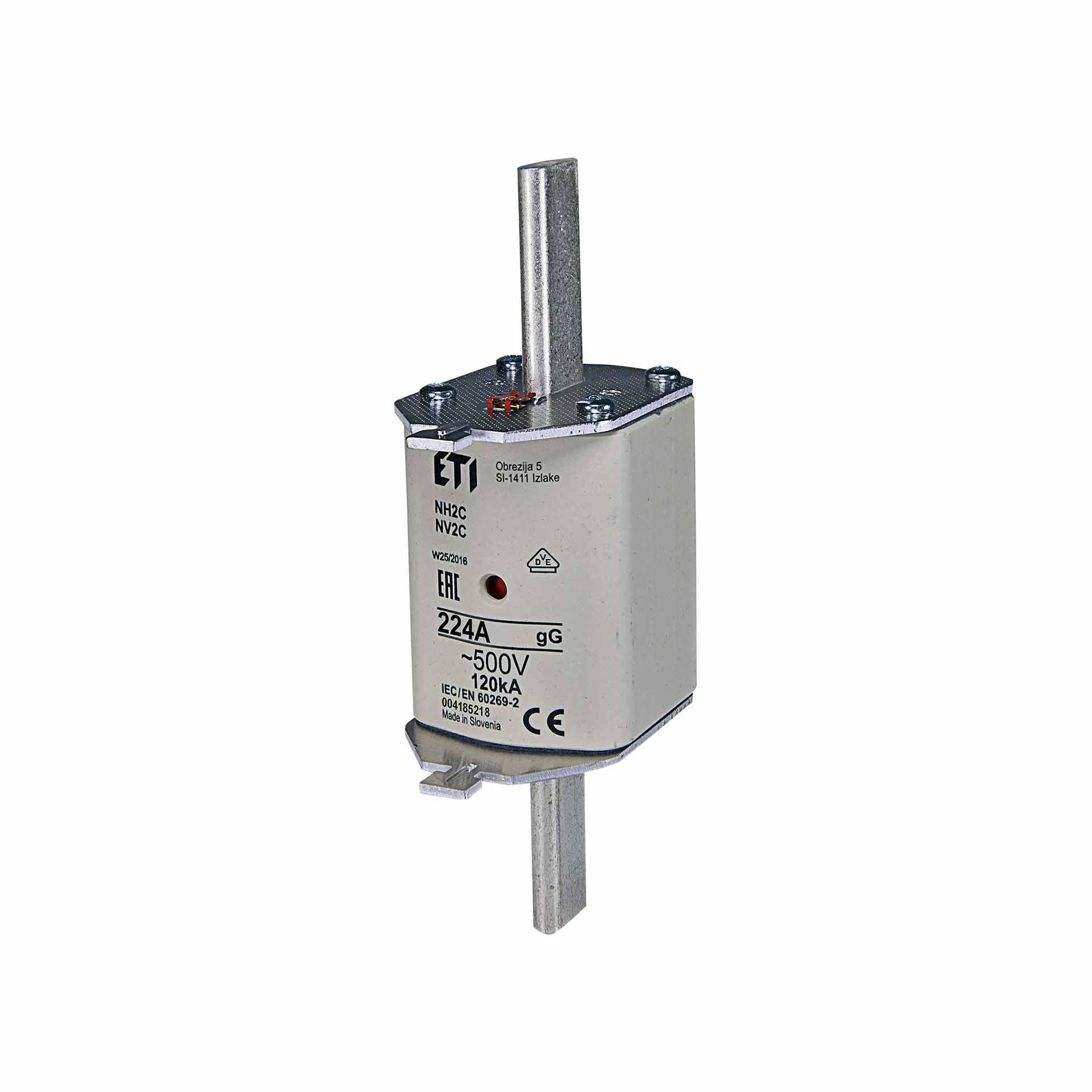 NH fuse size 2 224A, characteristic gL-gG 500V