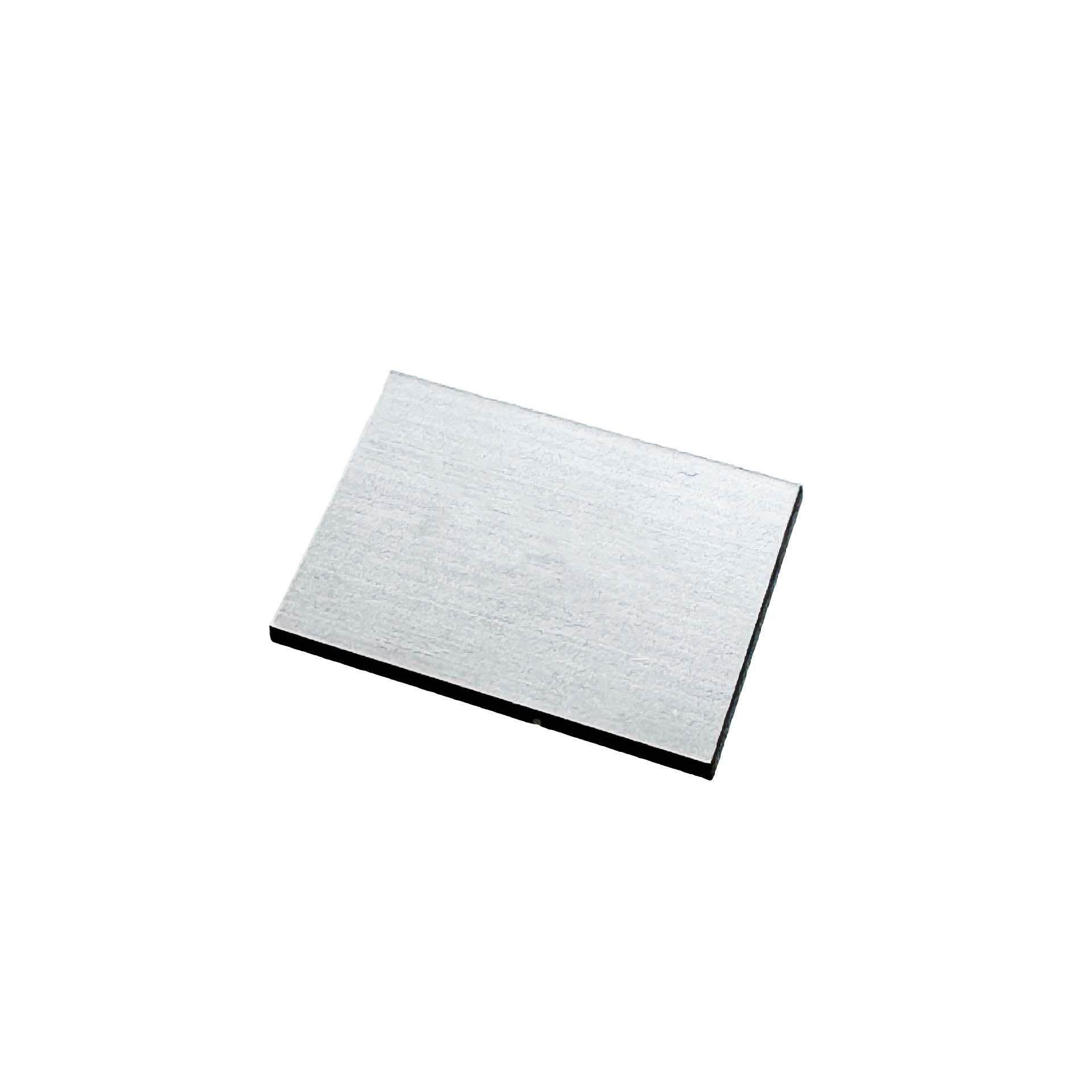 Plaque gravée en plastique 27x18mm, couleur argentée