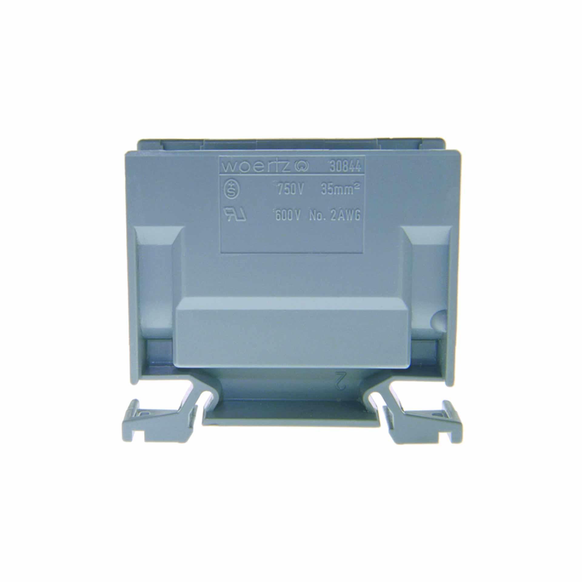 Branch terminal DIN35 35mm², 2-conductor, grey